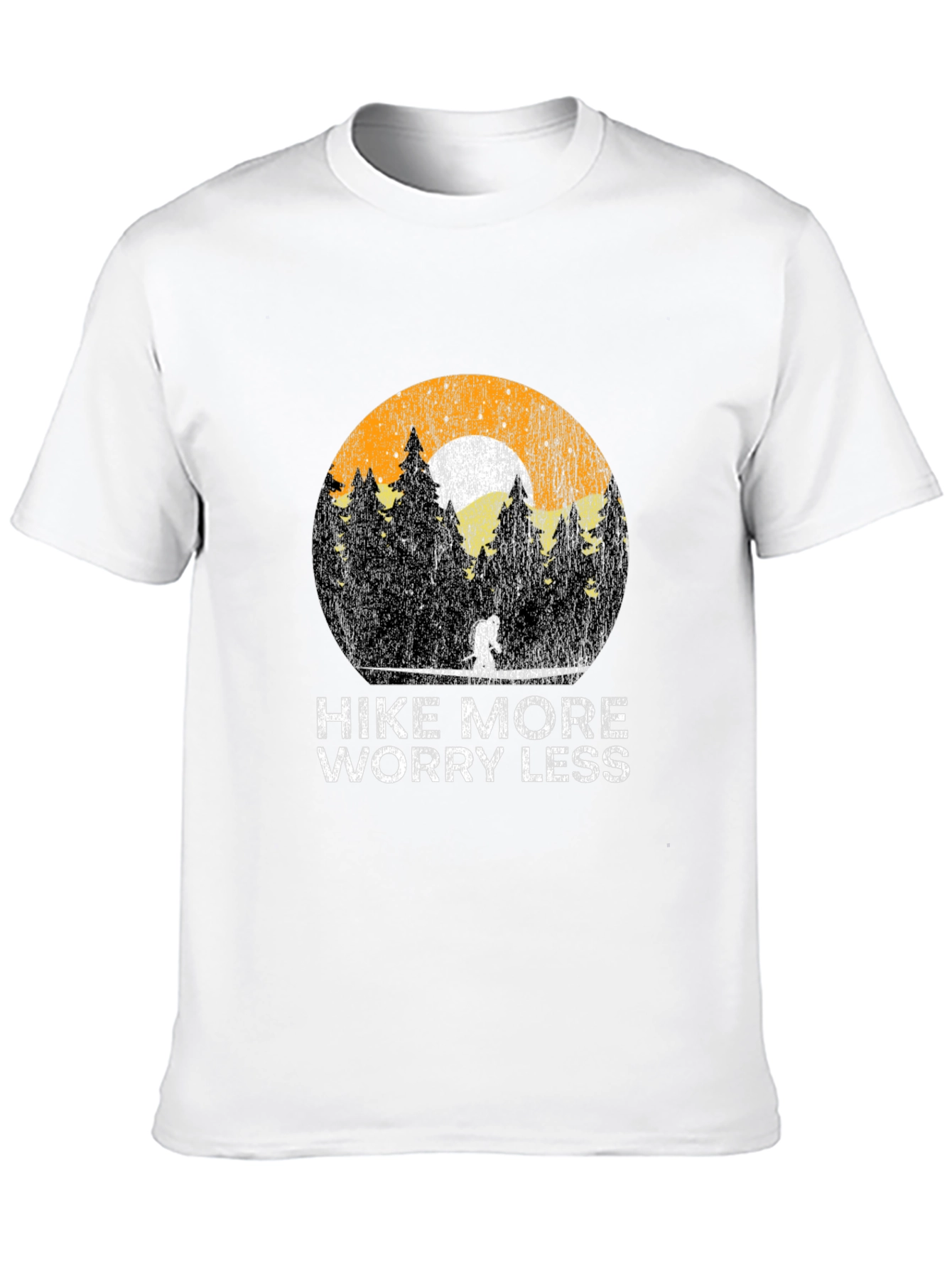 Hike More Worry Less Black T-Shirt
