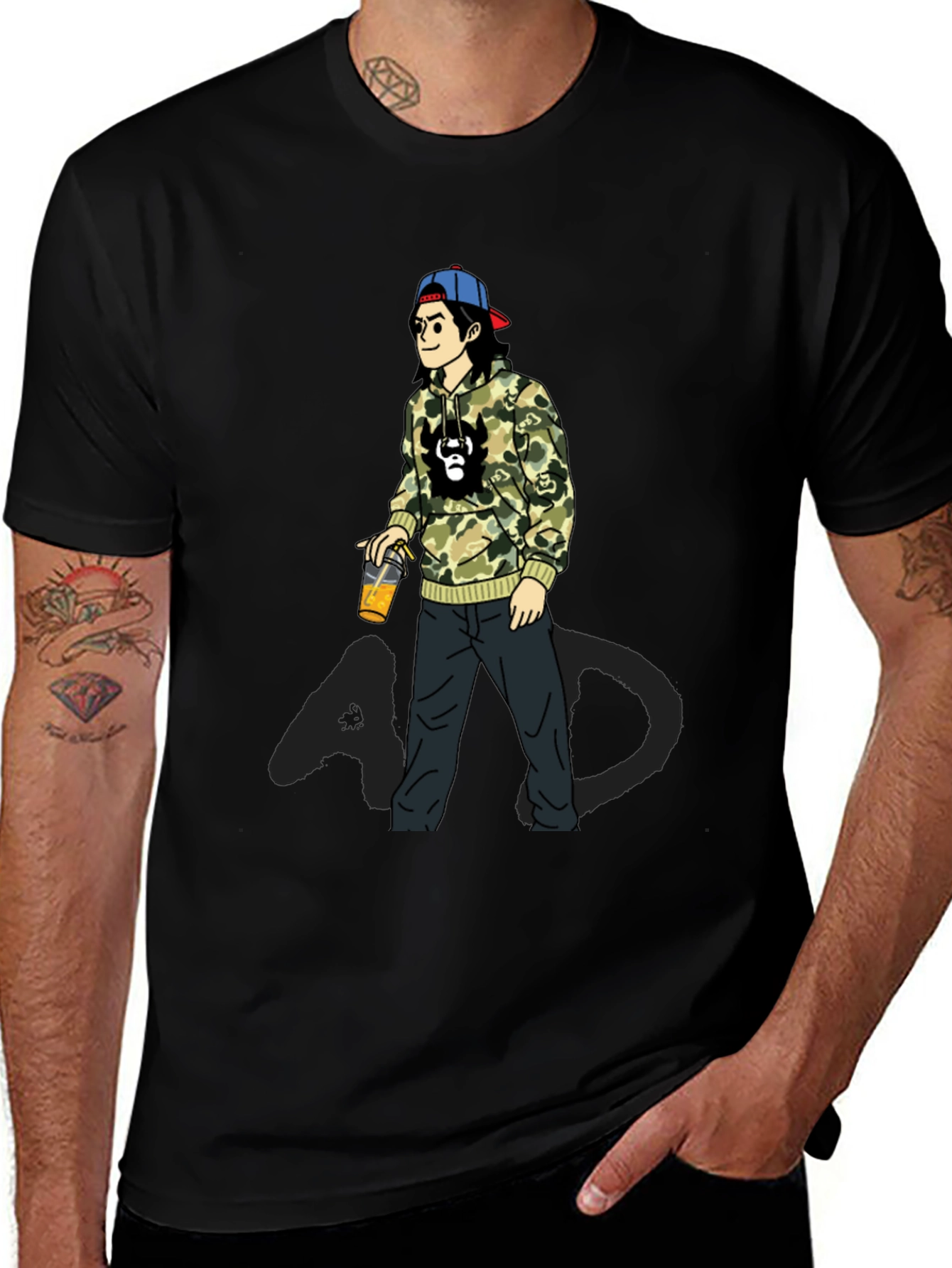 Cartoon Graphic Print T-Shirt