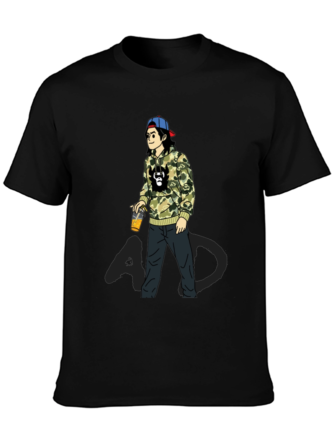 Cartoon Graphic Print T-Shirt