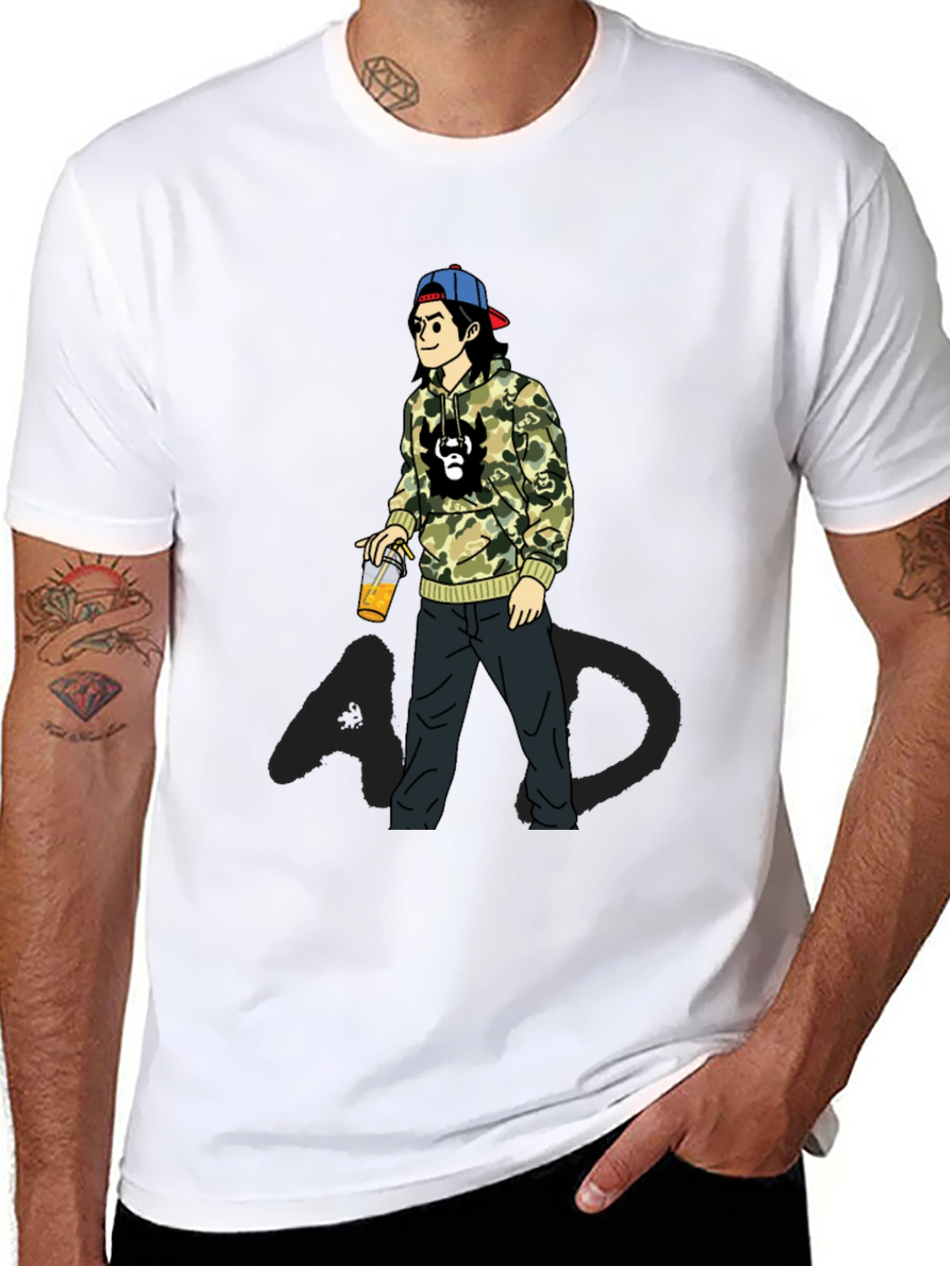 Cartoon Graphic Print T-Shirt