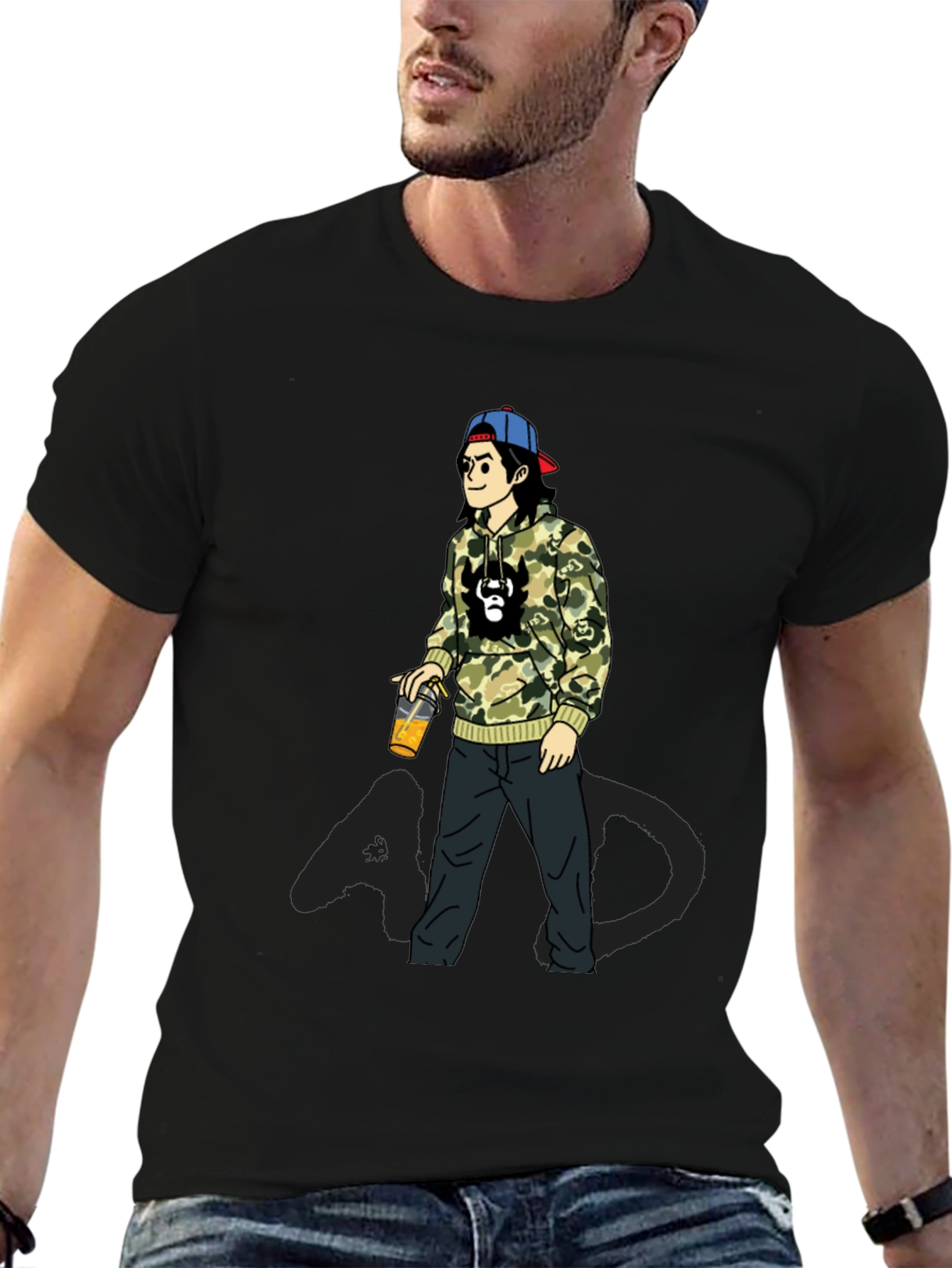 Cartoon Graphic Print T-Shirt