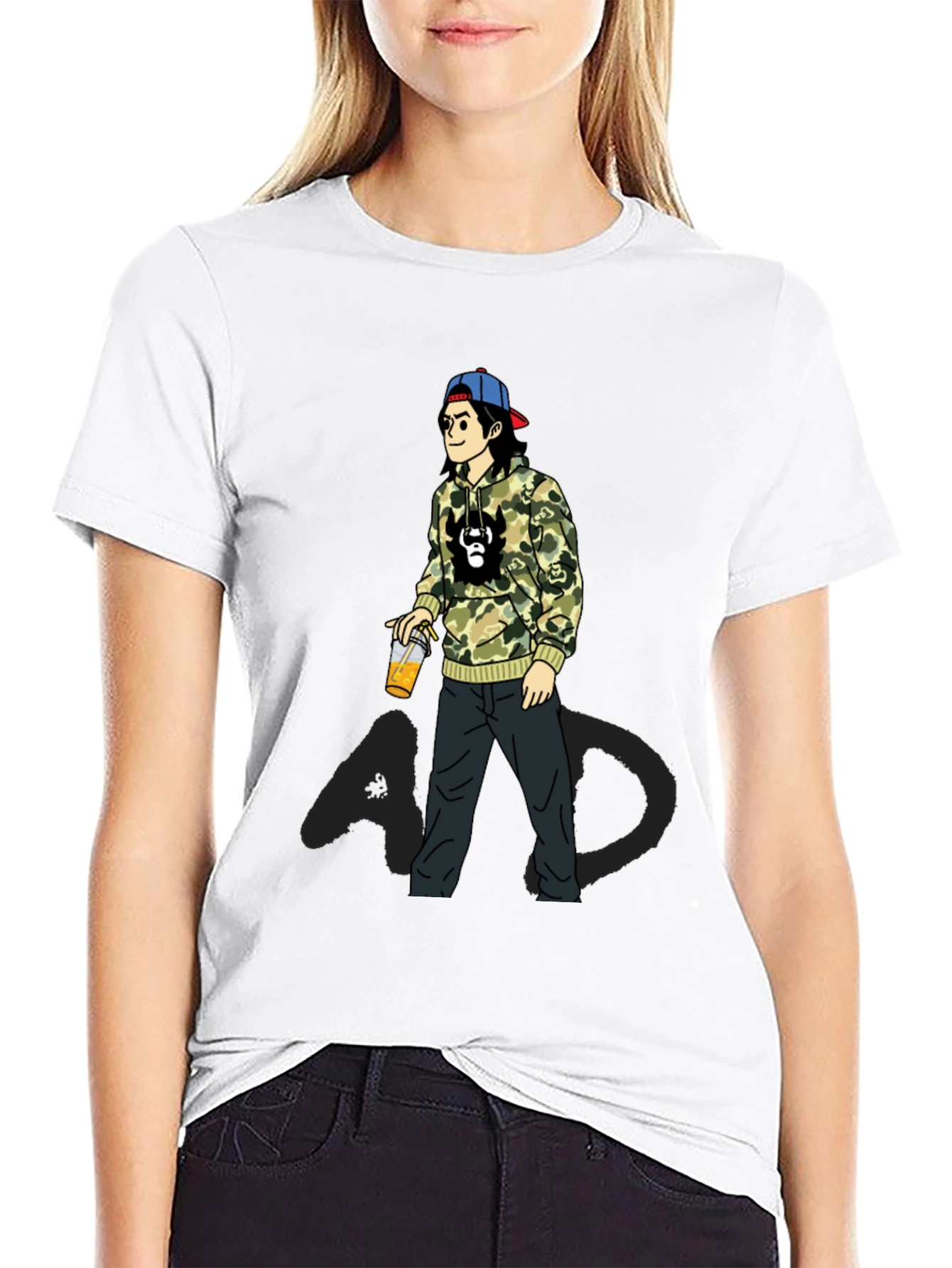 Cartoon Graphic Print T-Shirt