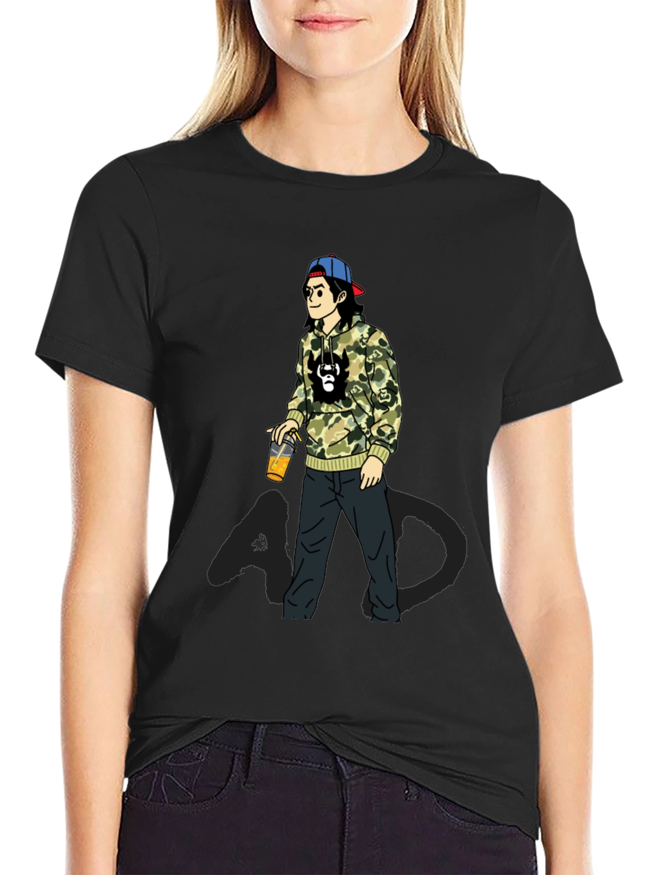 Cartoon Graphic Print T-Shirt