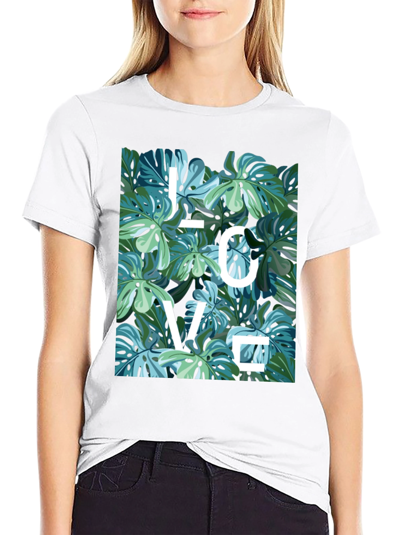 Tropical Leaf Love T-Shirt