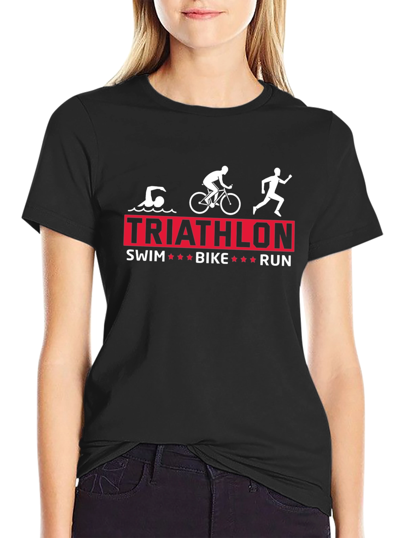 Triathlon Swim Bike Run Graphic T-Shirt