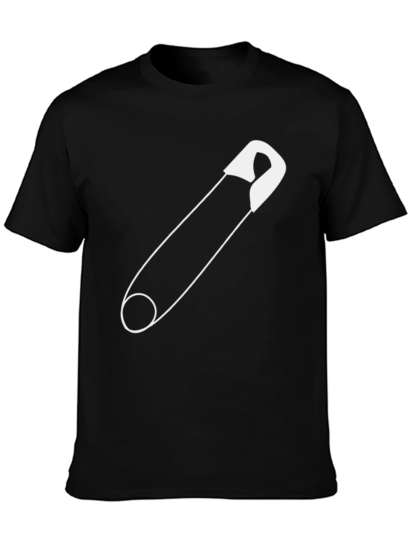 Safety Pin Graphic Tee - Unisex Black T-Shirt