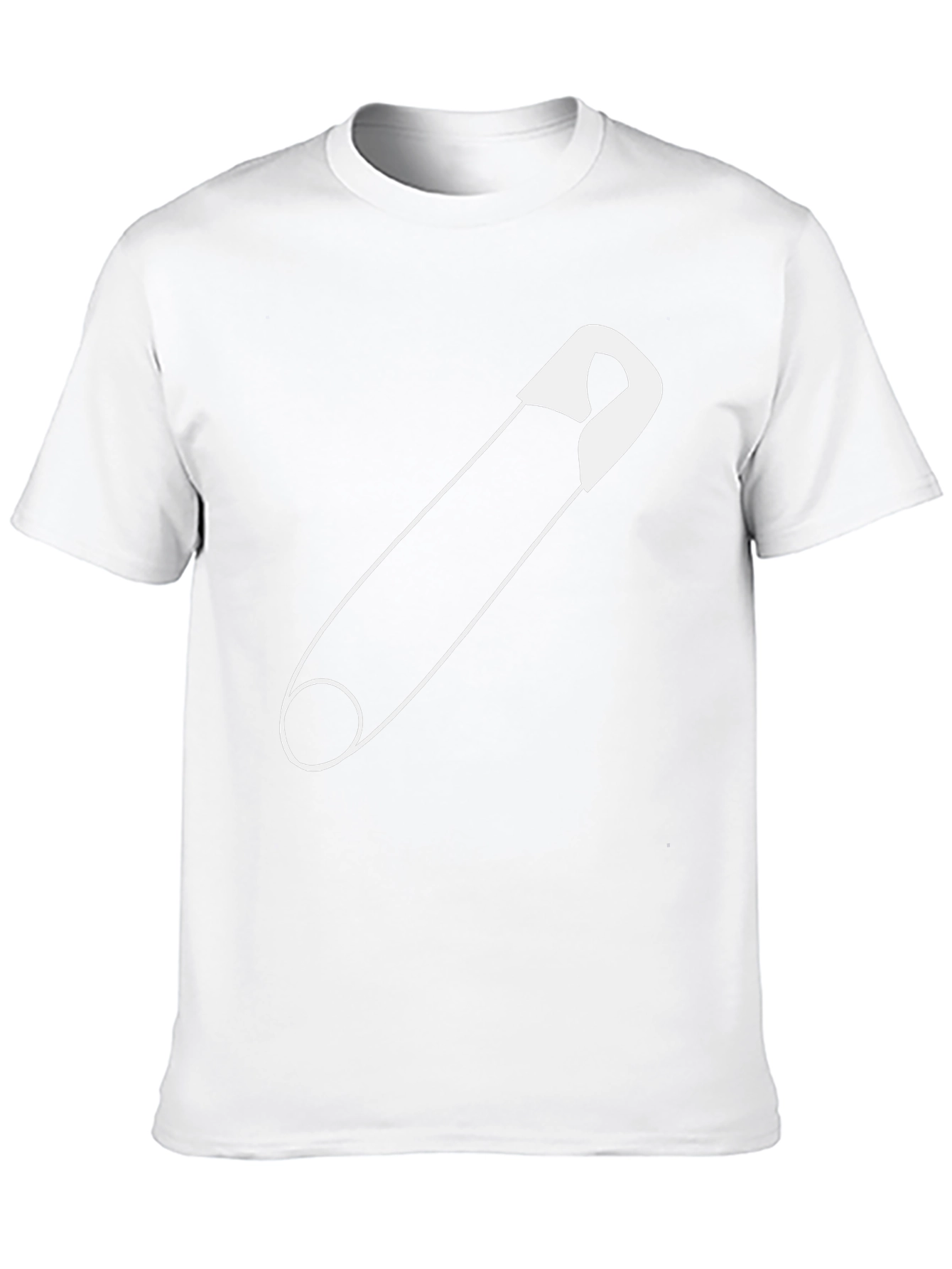 Safety Pin Graphic Tee - Unisex Black T-Shirt