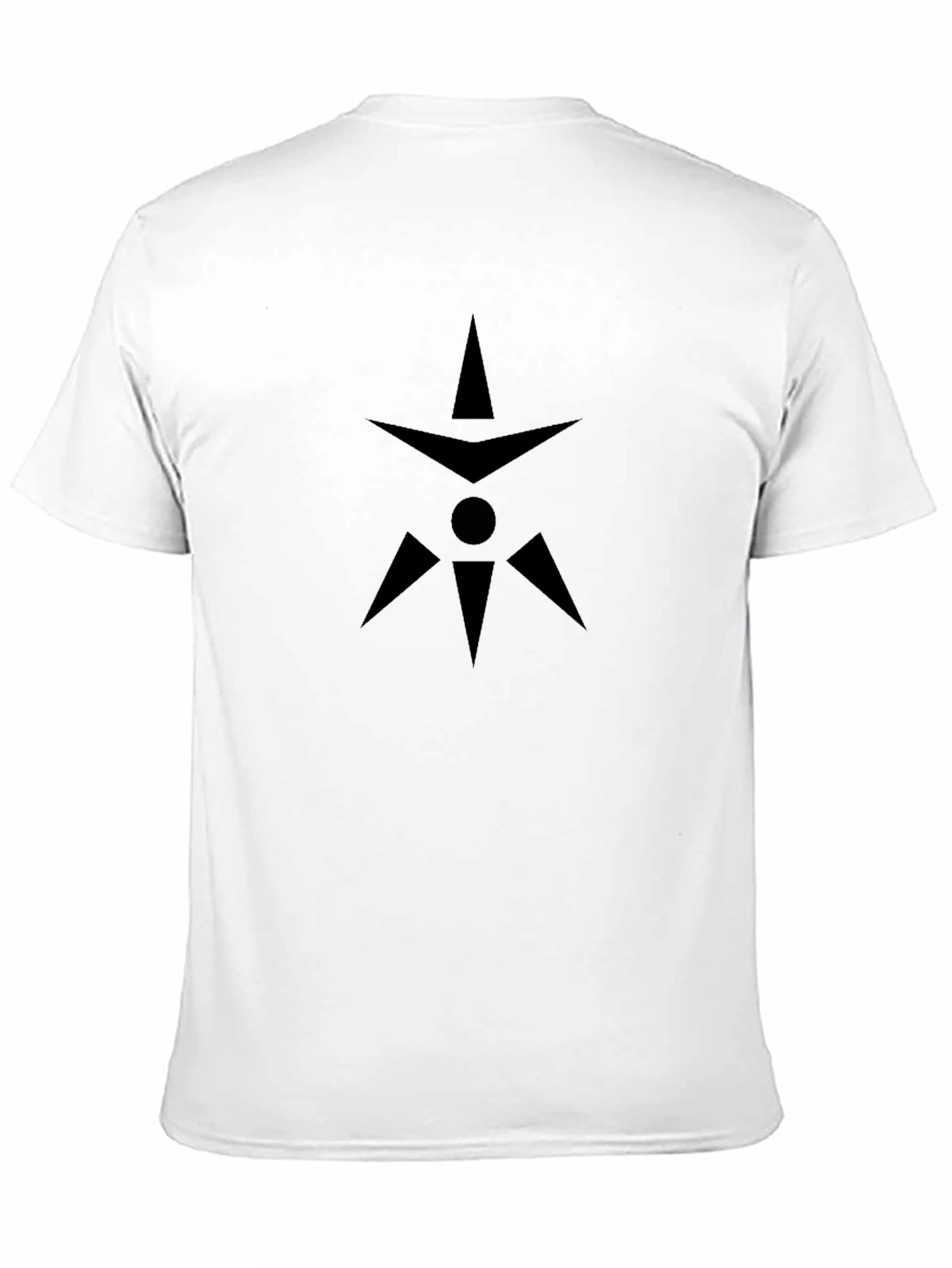 Mens Black Graphic Tee - Geometric Design