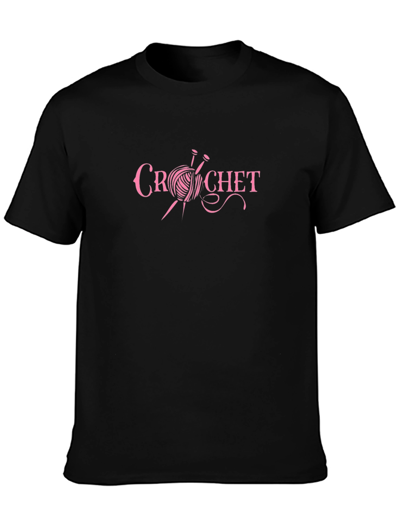 Crochet Graphic Black T-Shirt