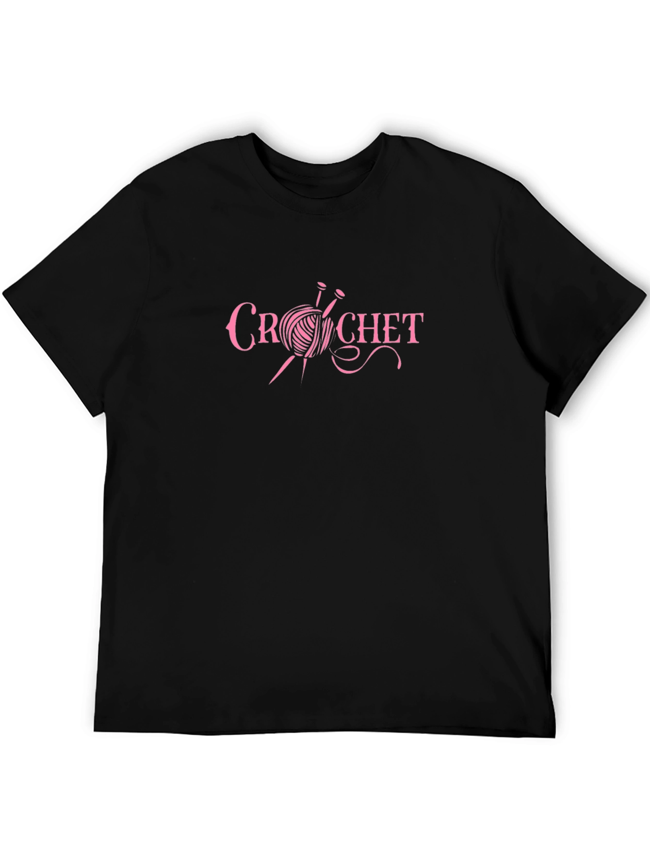 Crochet Graphic Black T-Shirt