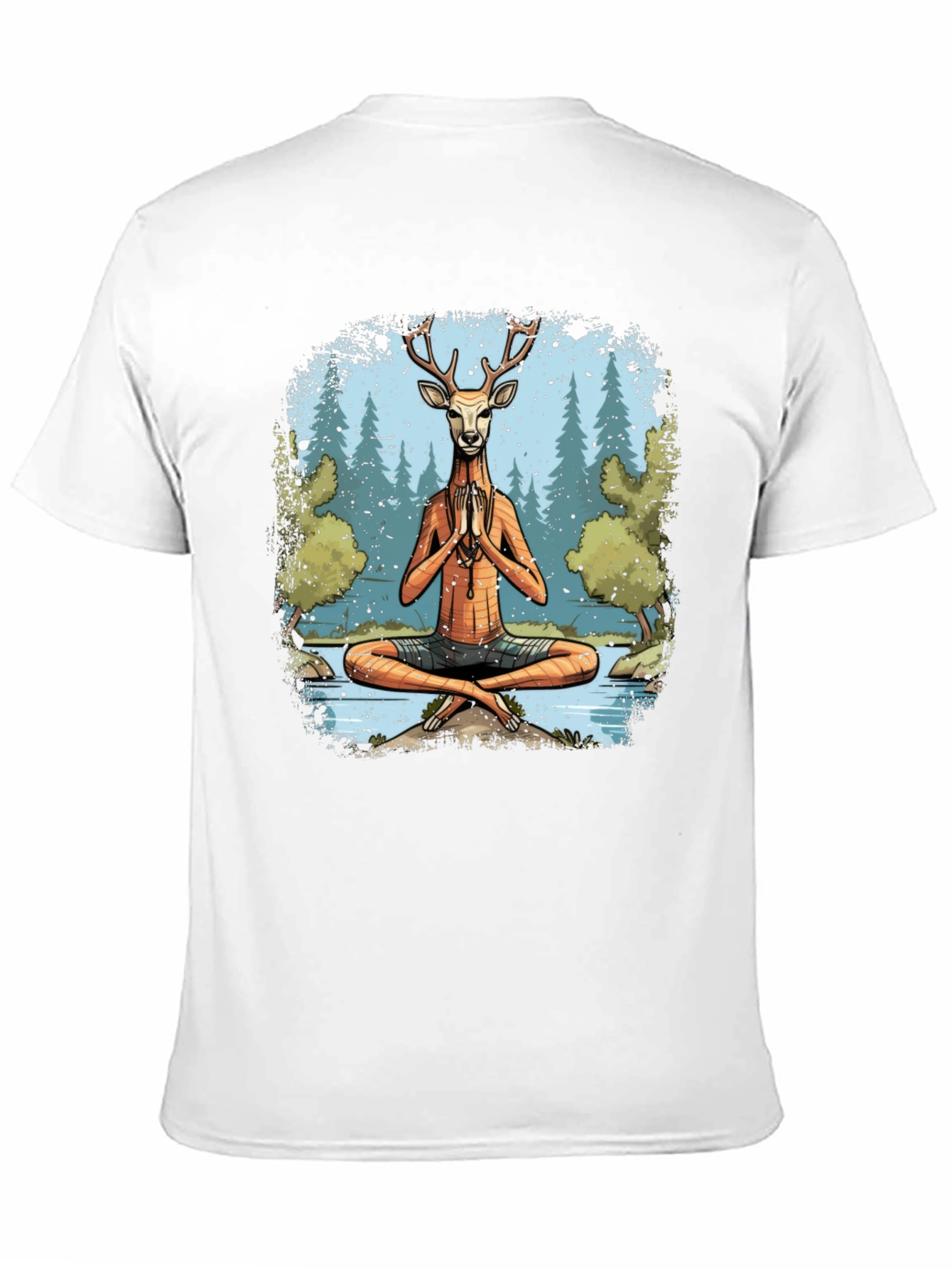 Yoga Deer T-Shirt - Meditating Wildlife Tee