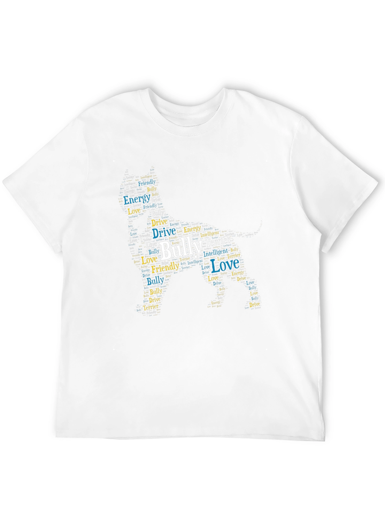 Bully Terrier Word Art Graphic T-Shirt