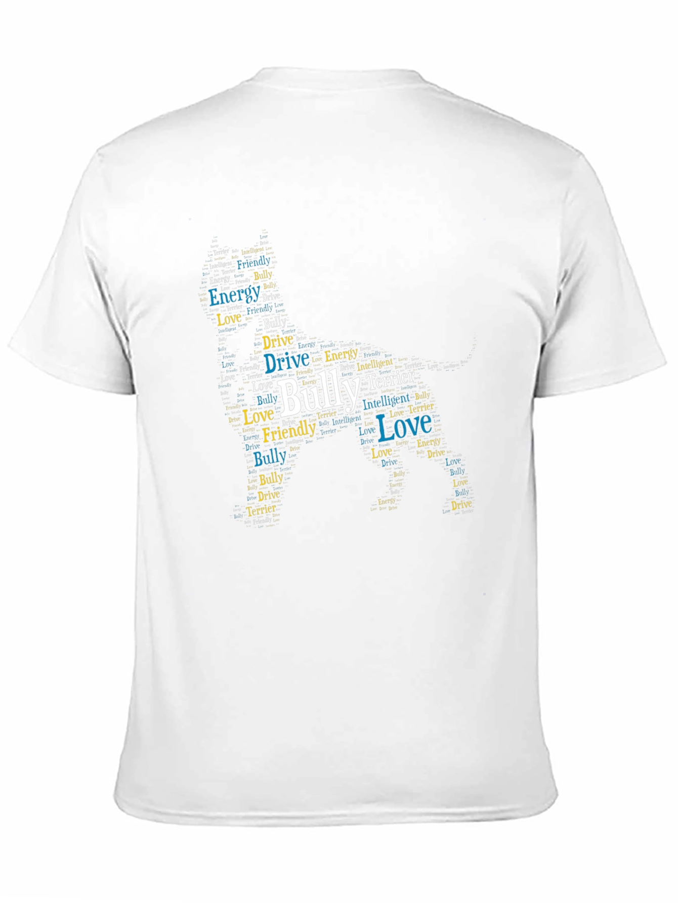 Bully Terrier Word Art Graphic T-Shirt