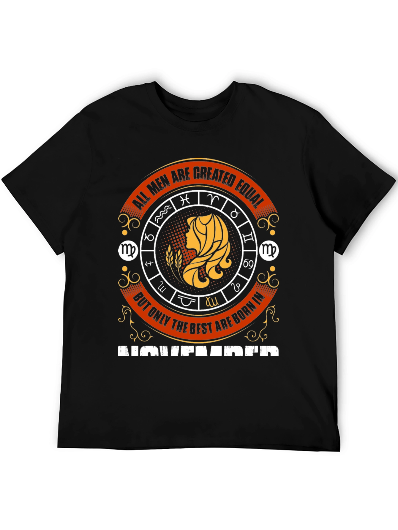 November Zodiac Virgo Mens T-Shirt