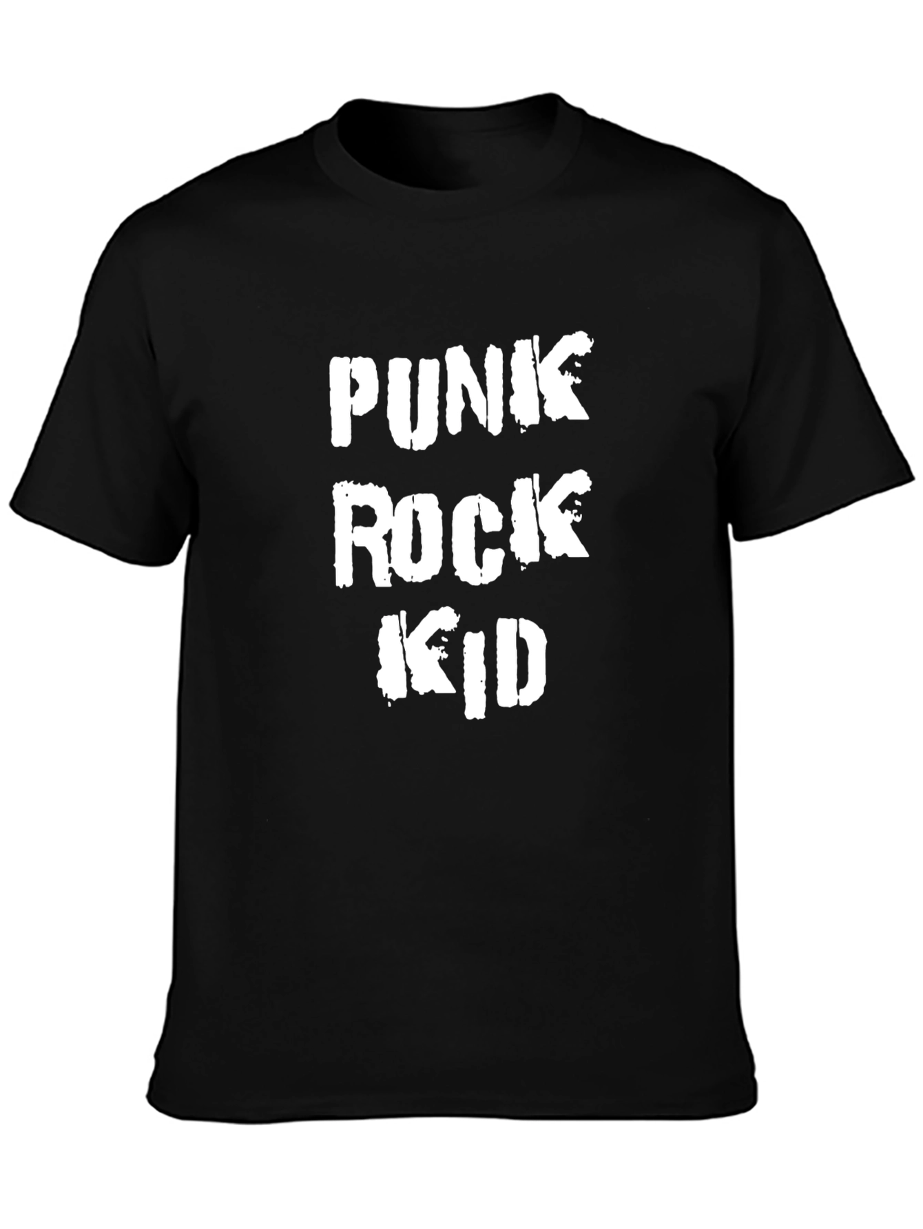Punk Rock Kid Black Graphic T-Shirt