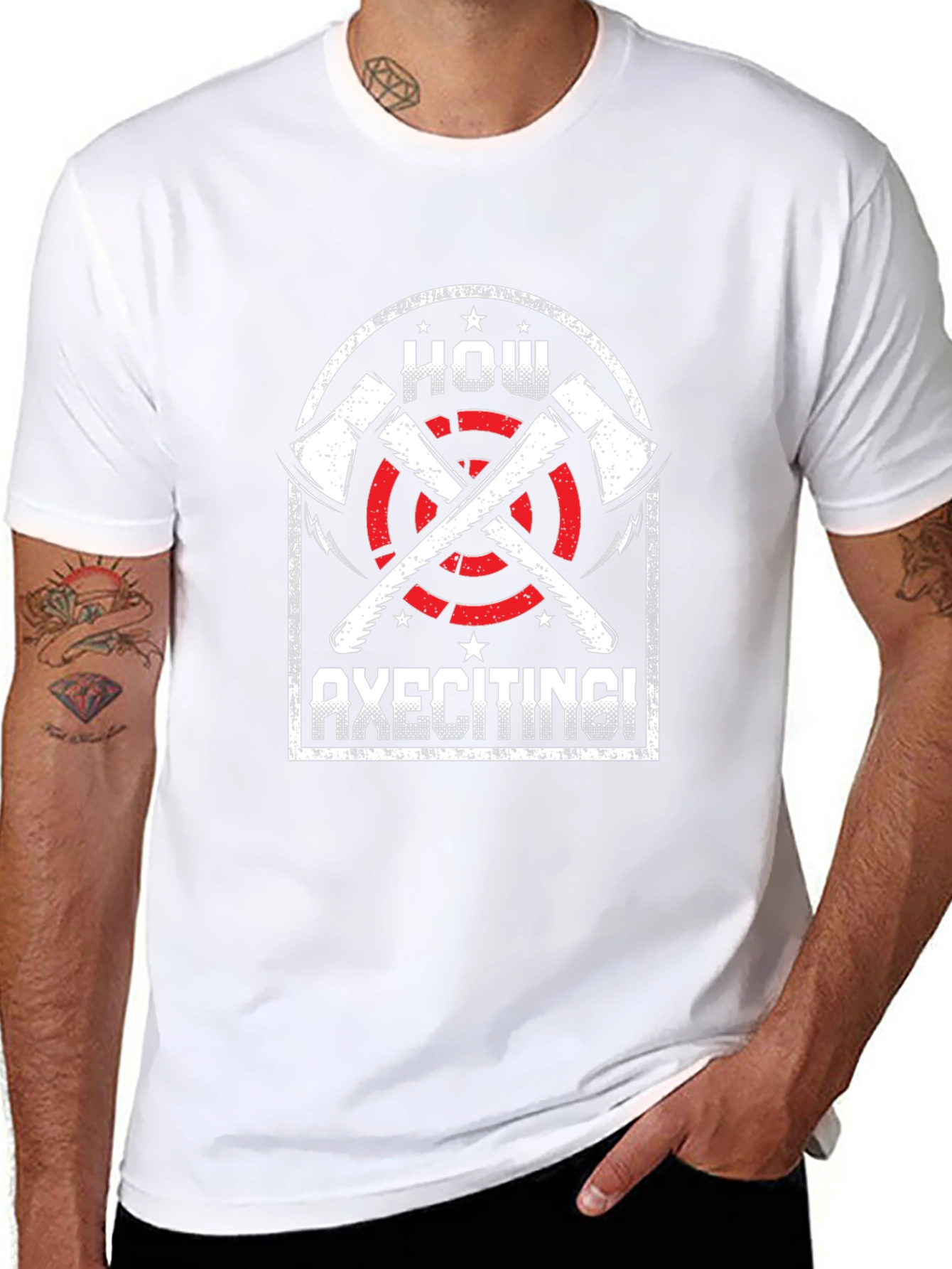 Axe Throwing T-Shirt - How Axeciting! Graphic Tee