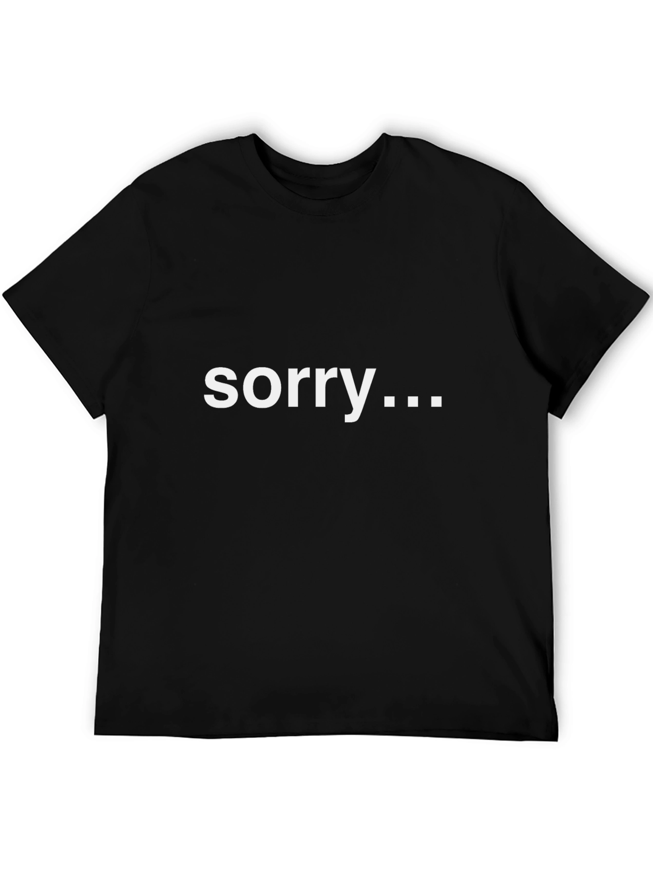 Sorry Graphic T-Shirt - Black Casual Tee