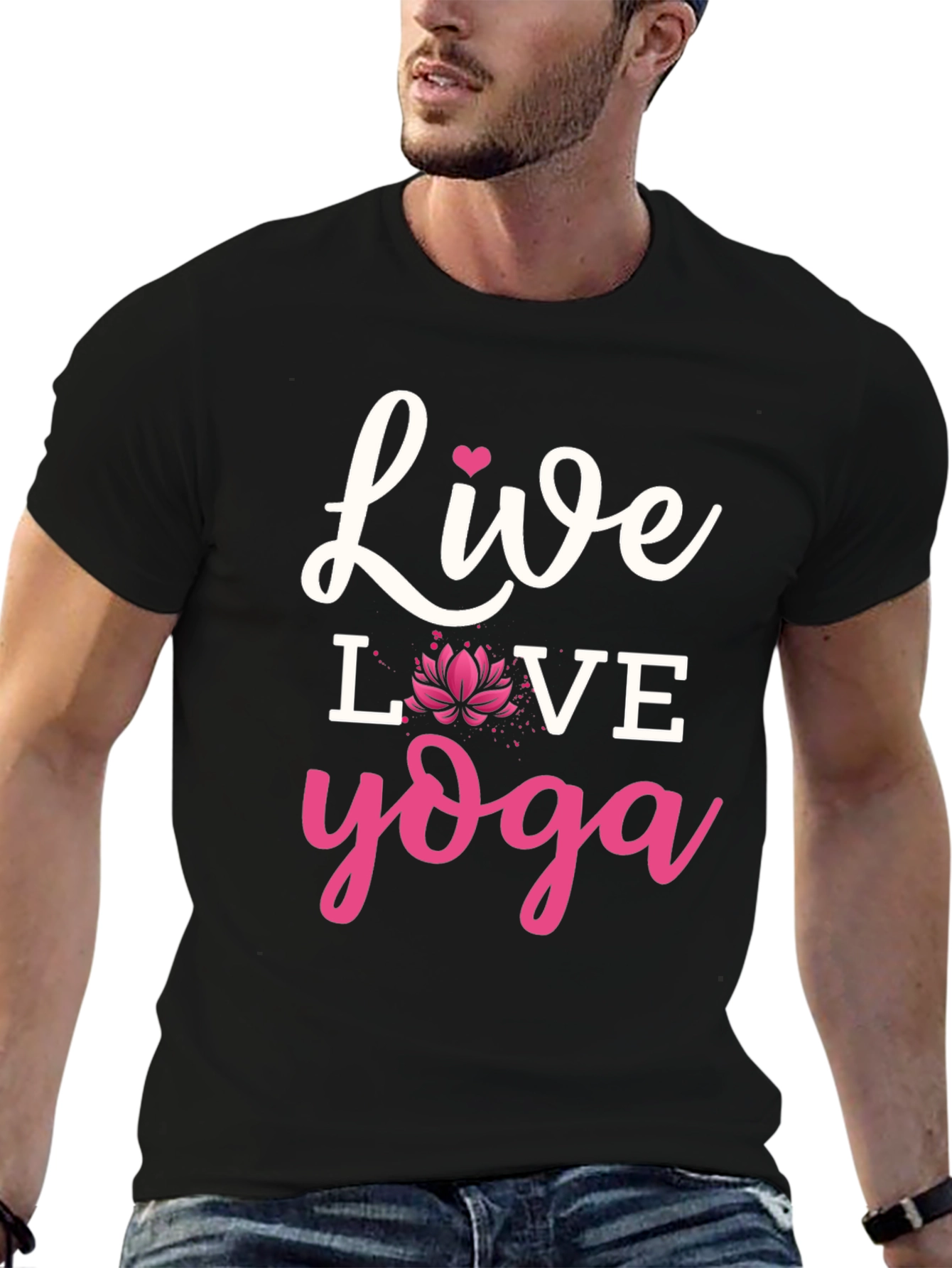 Live Love Yoga Graphic Tee - Black