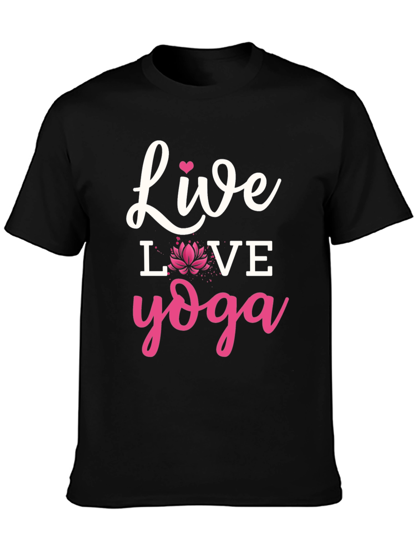 Live Love Yoga Graphic Tee - Black