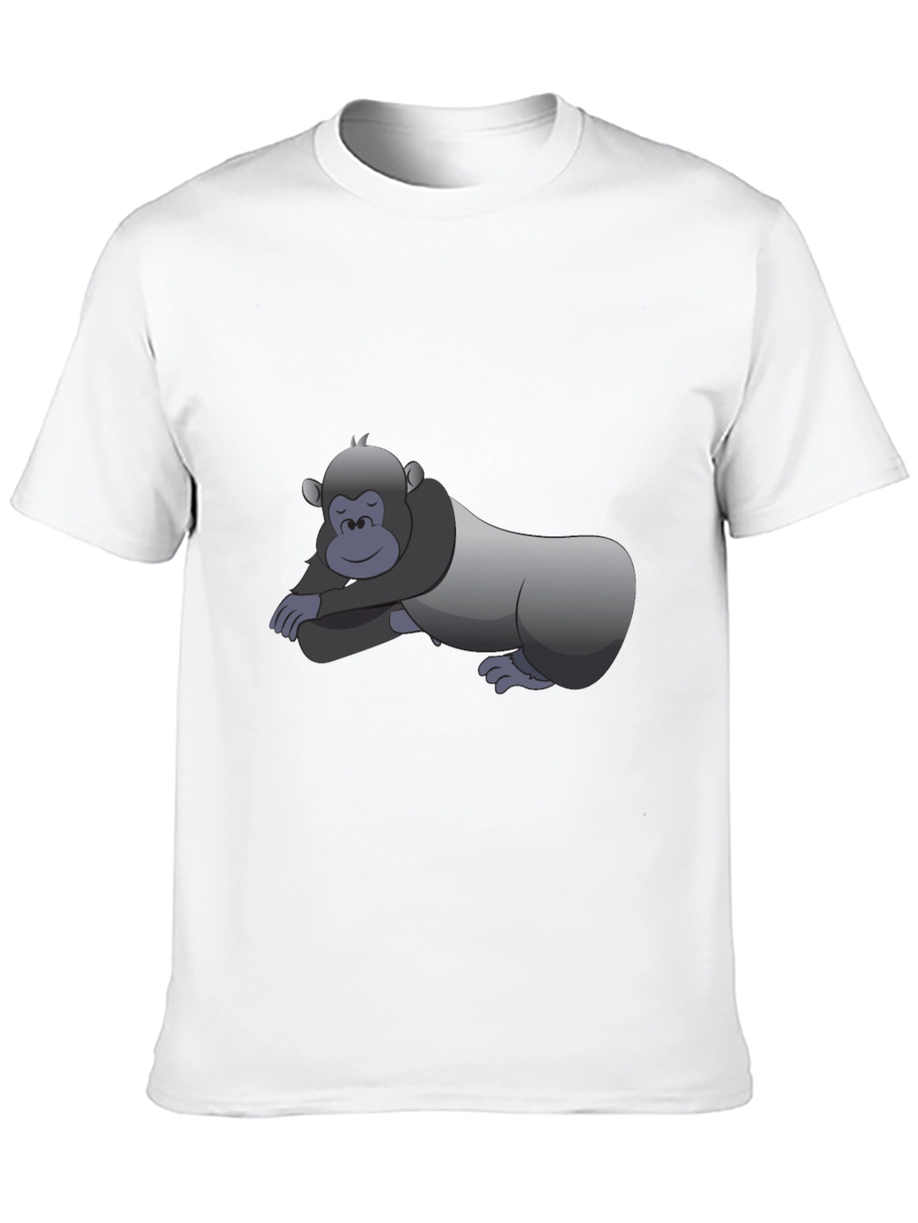 Cool Gorilla Cartoon Black T-Shirt