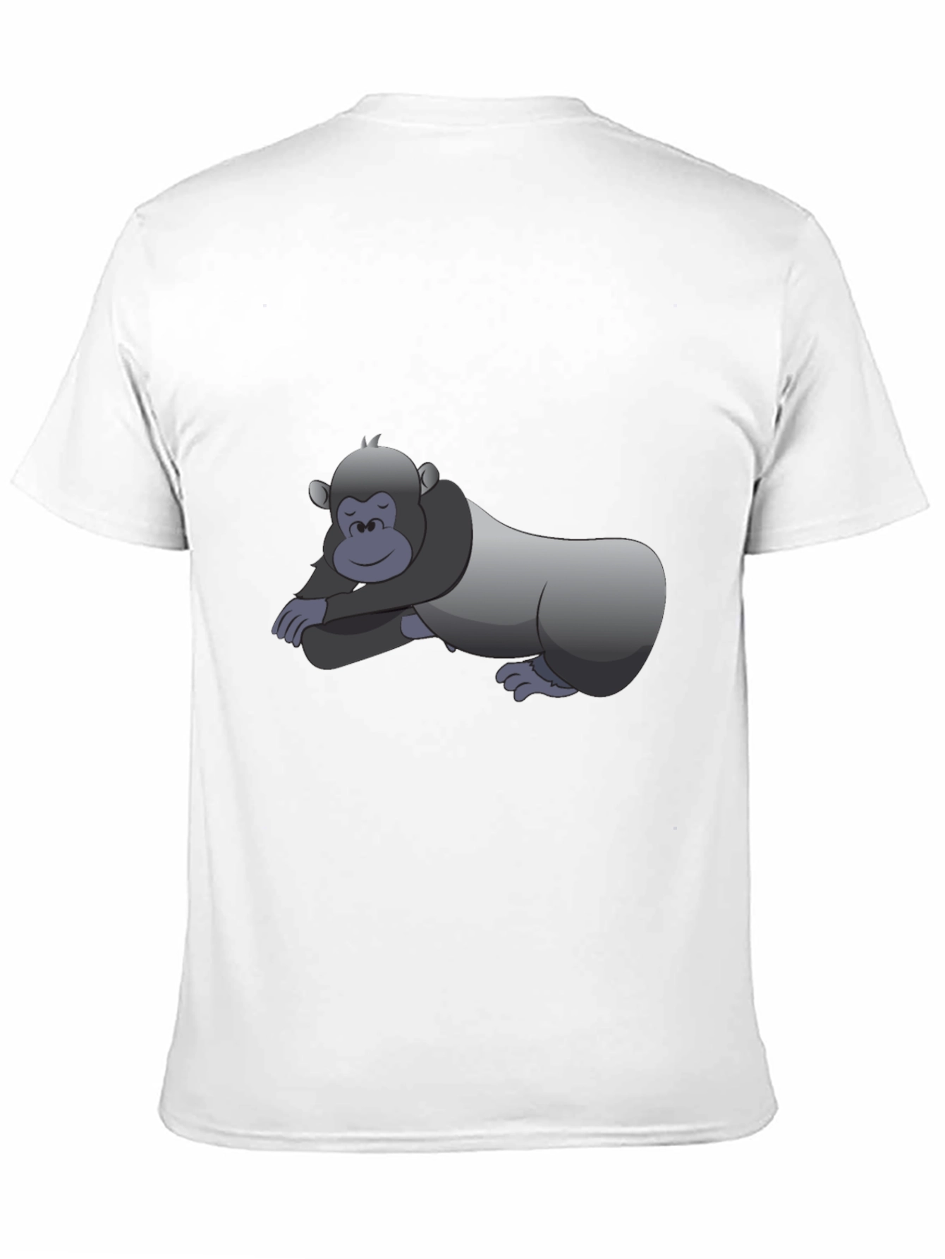 Cool Gorilla Cartoon Black T-Shirt