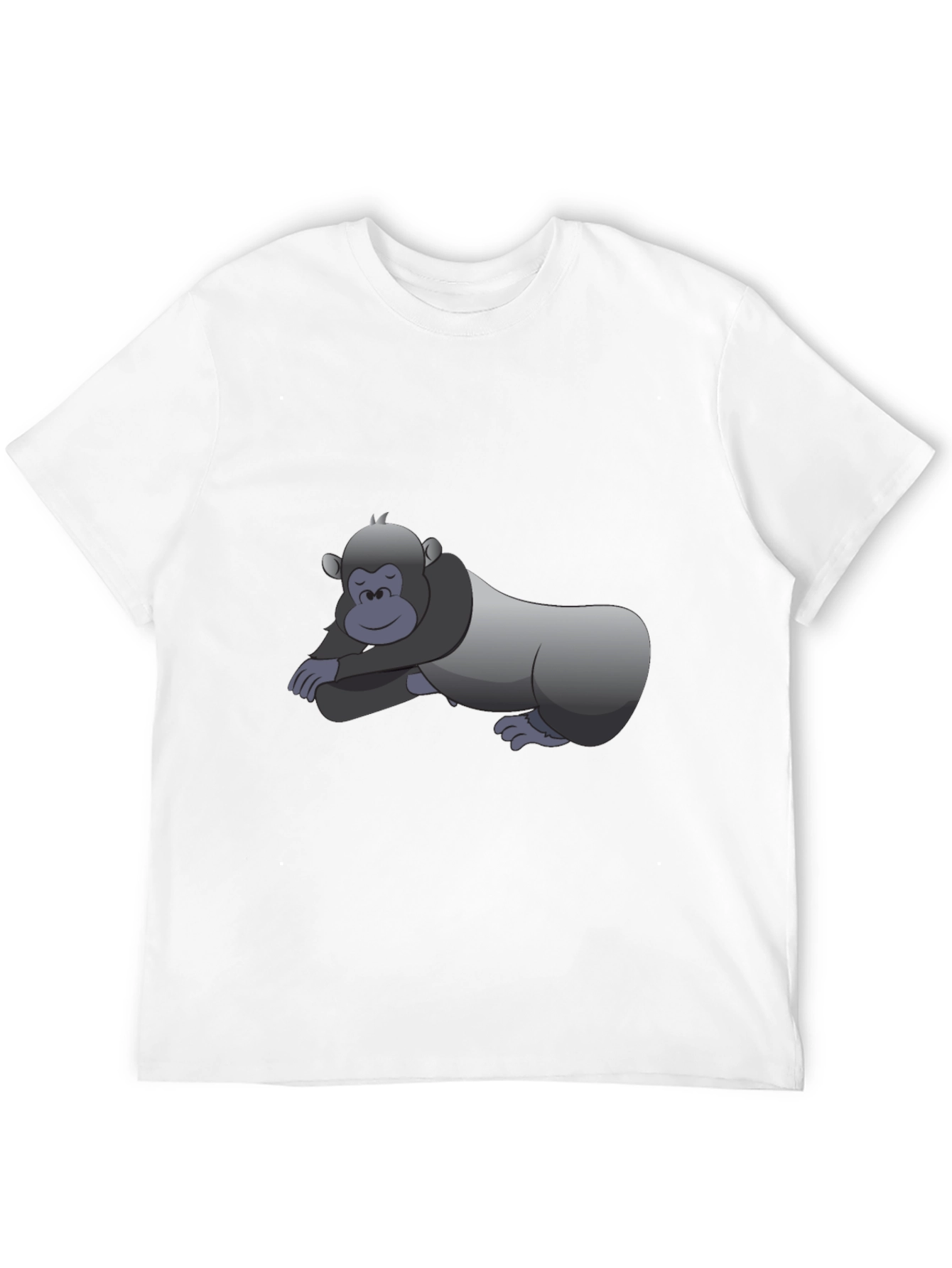 Cool Gorilla Cartoon Black T-Shirt