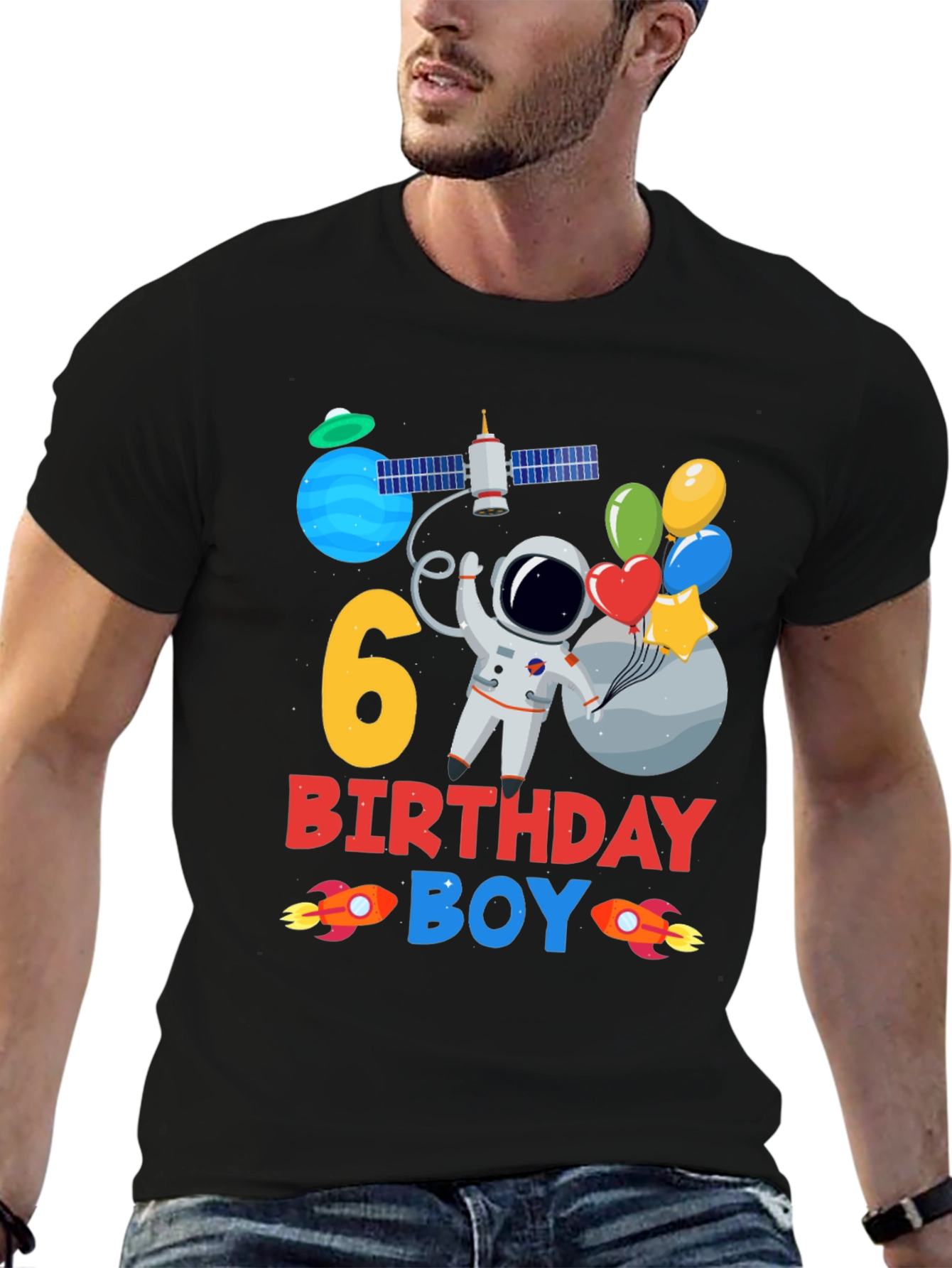 6th Birthday Boy Astronaut T-Shirt