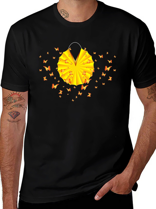 Butterfly Lantern Graphic Tee - Soft Cotton Blend