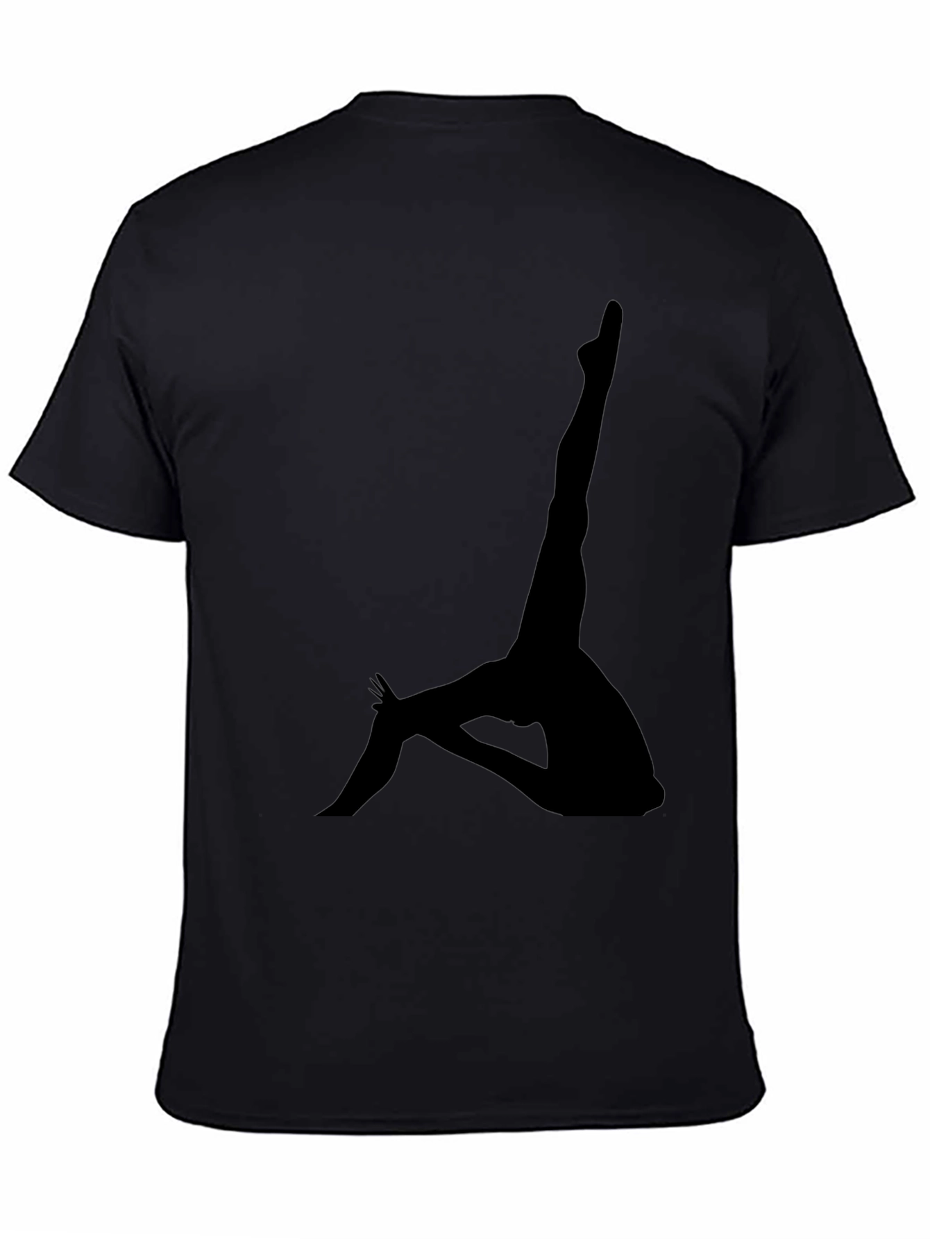 Silhouette Yoga Pose Black T-Shirt