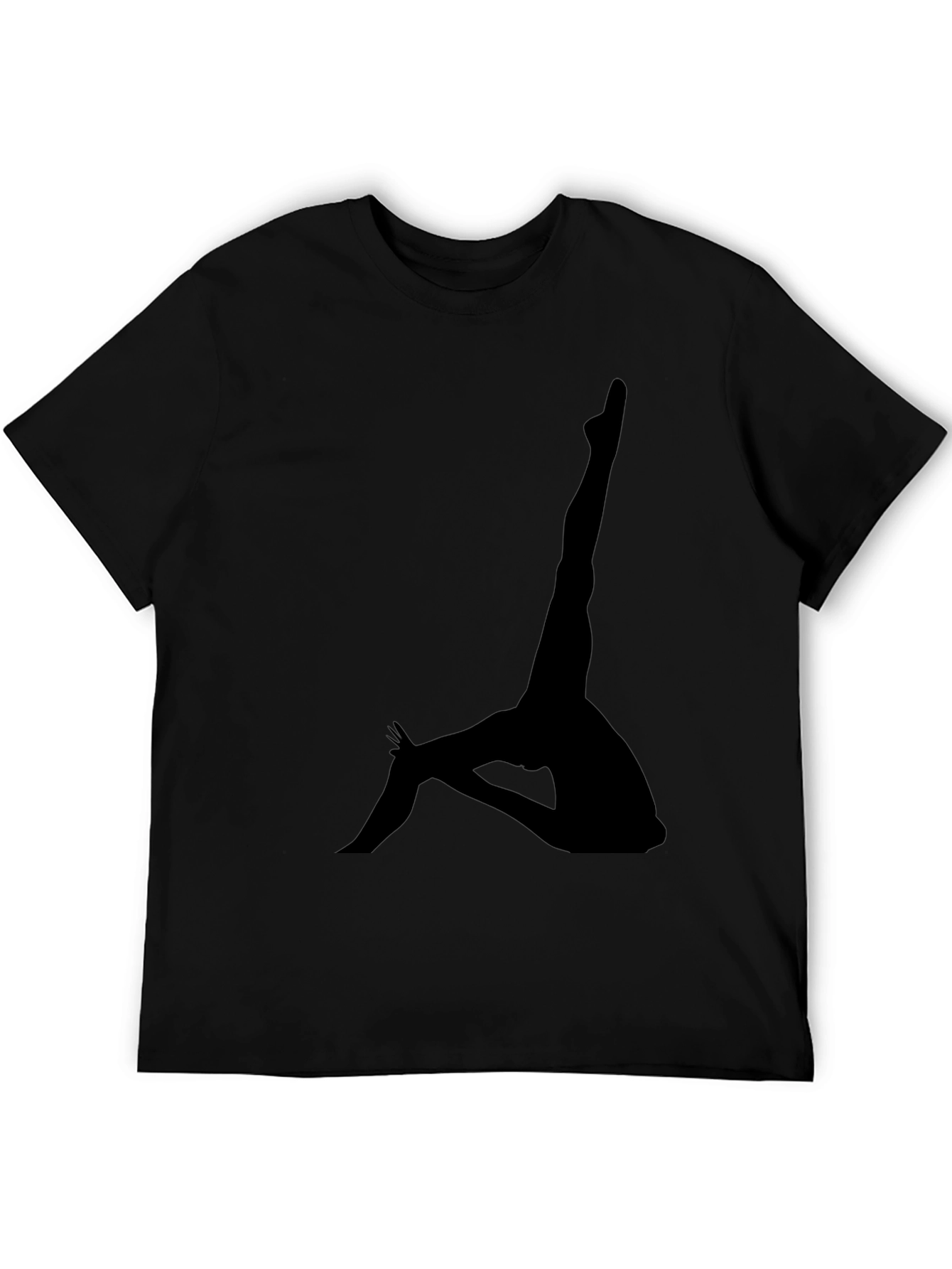 Silhouette Yoga Pose Black T-Shirt