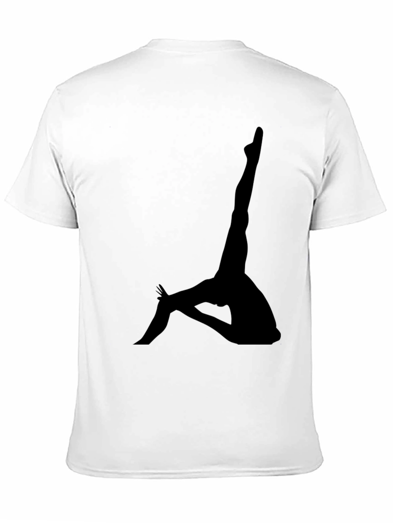 Silhouette Yoga Pose Black T-Shirt