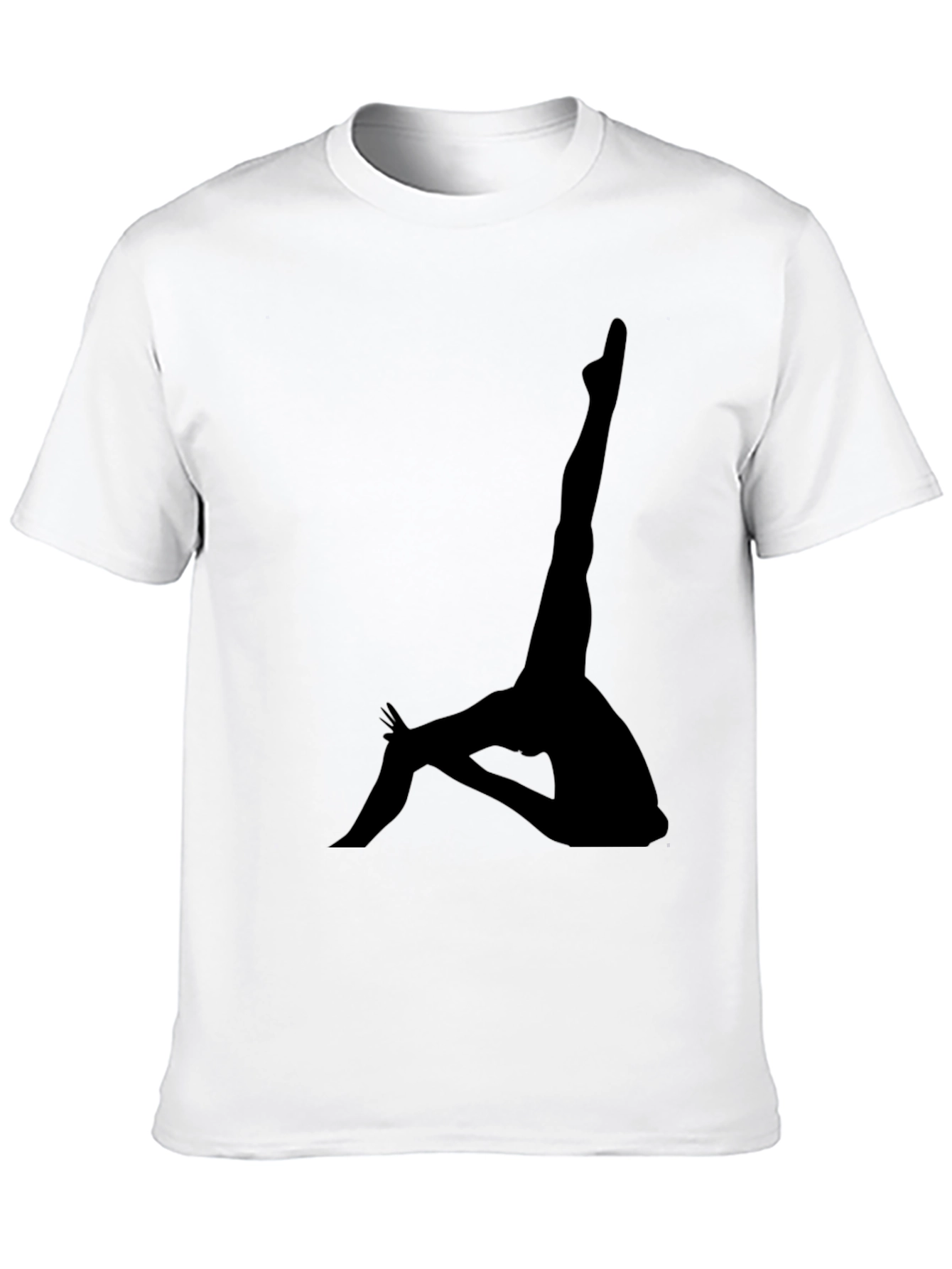 Silhouette Yoga Pose Black T-Shirt