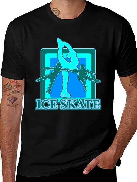 Ice Skate Graphic T-Shirt - Black