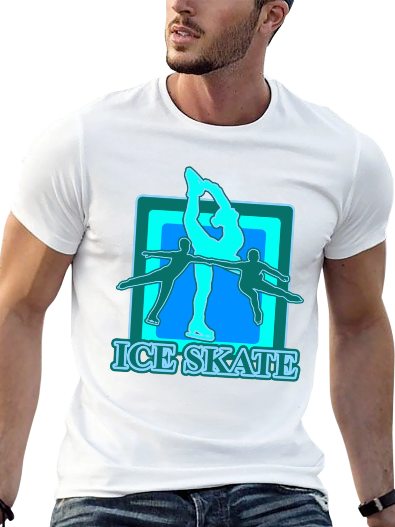 Ice Skate Graphic T-Shirt - Black