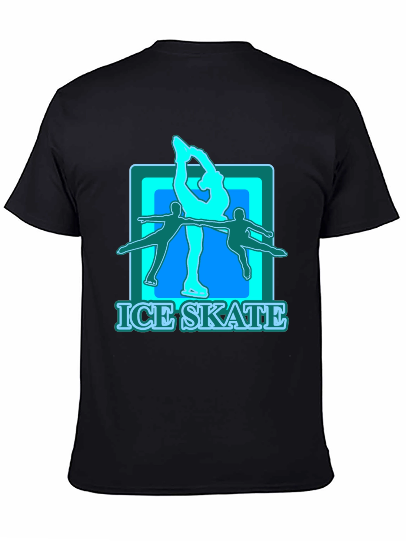 Ice Skate Graphic T-Shirt - Black