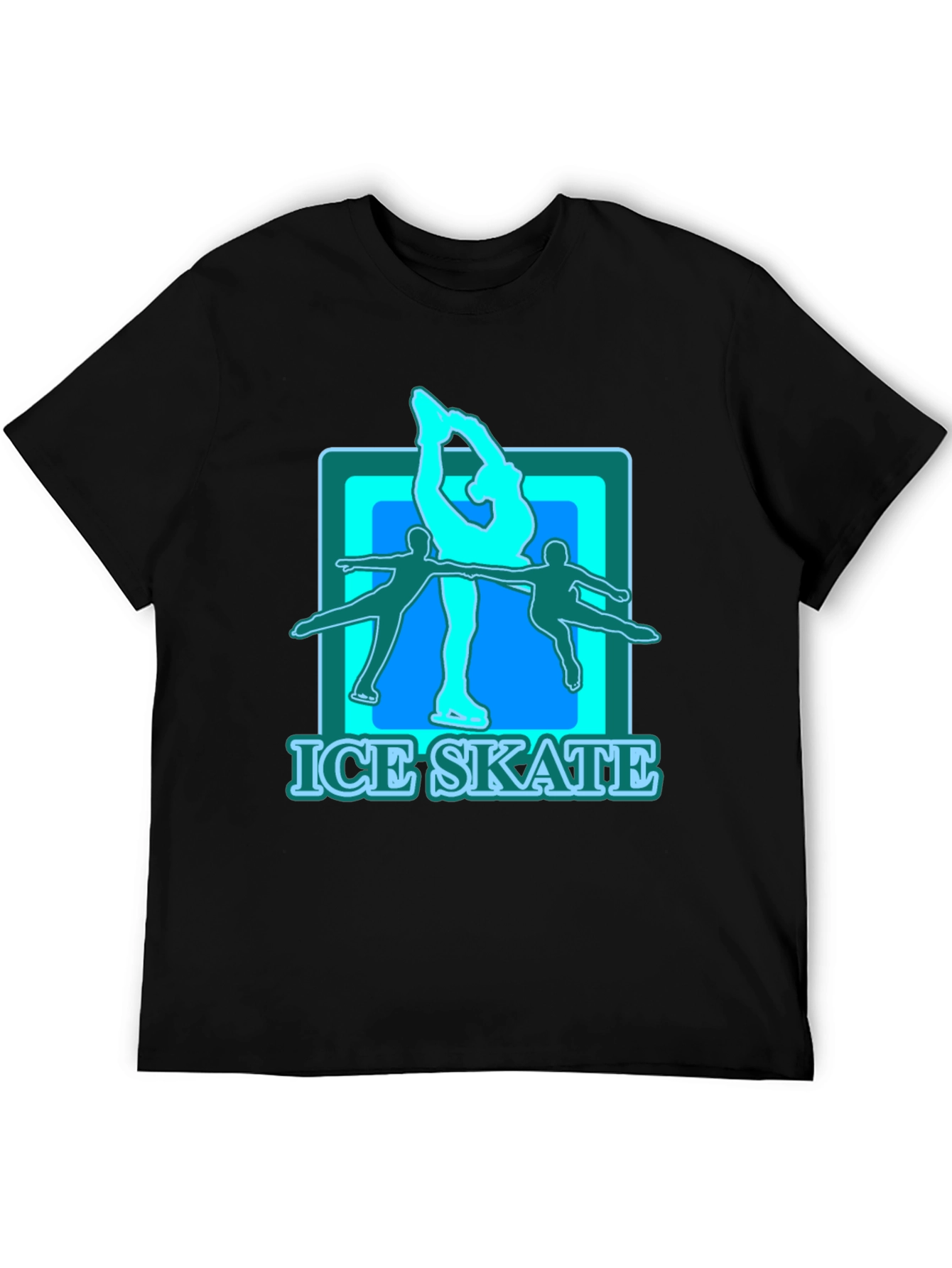 Ice Skate Graphic T-Shirt - Black