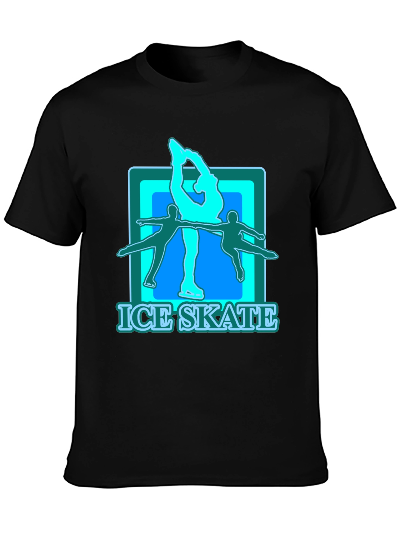 Ice Skate Graphic T-Shirt - Black