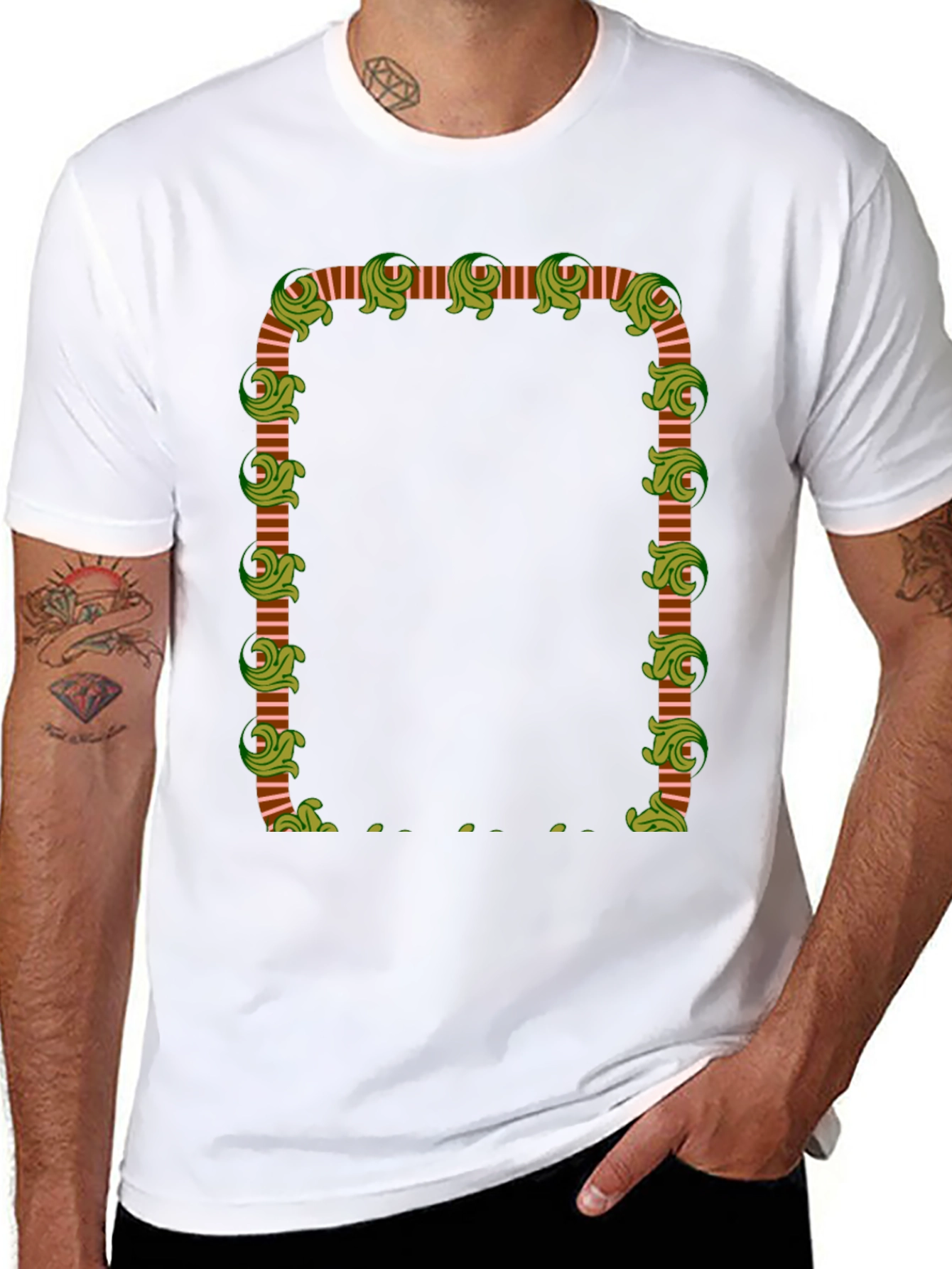 Festive Border T-Shirt - Holiday Style