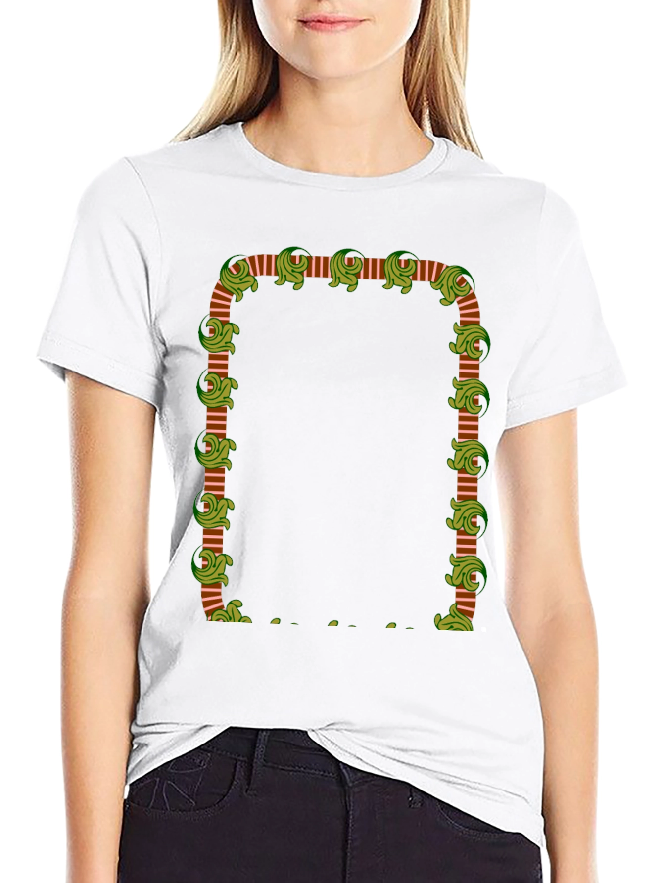 Festive Border T-Shirt - Holiday Style