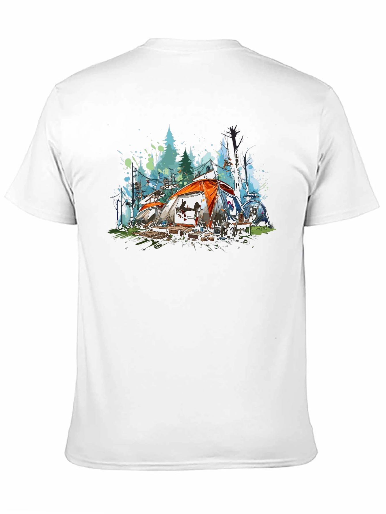 Camping Watercolor Graphic Tee