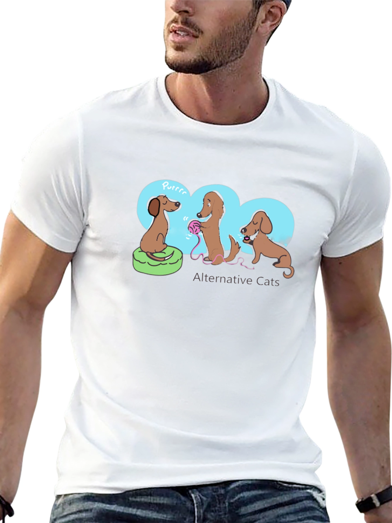 Dachshund Alternative Cats Graphic Tee