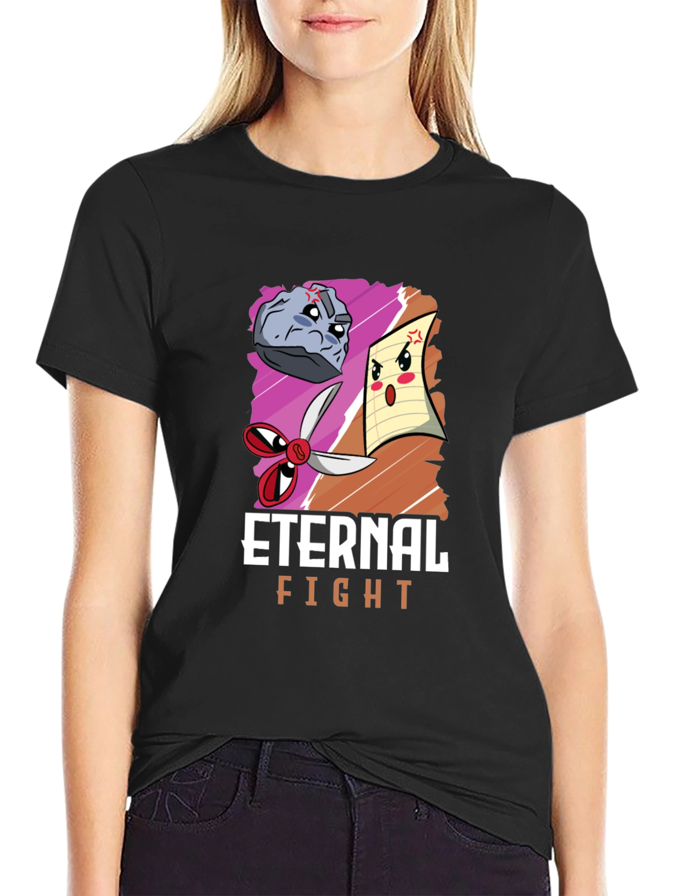 Rock Paper Scissors Eternal Fight T-Shirt