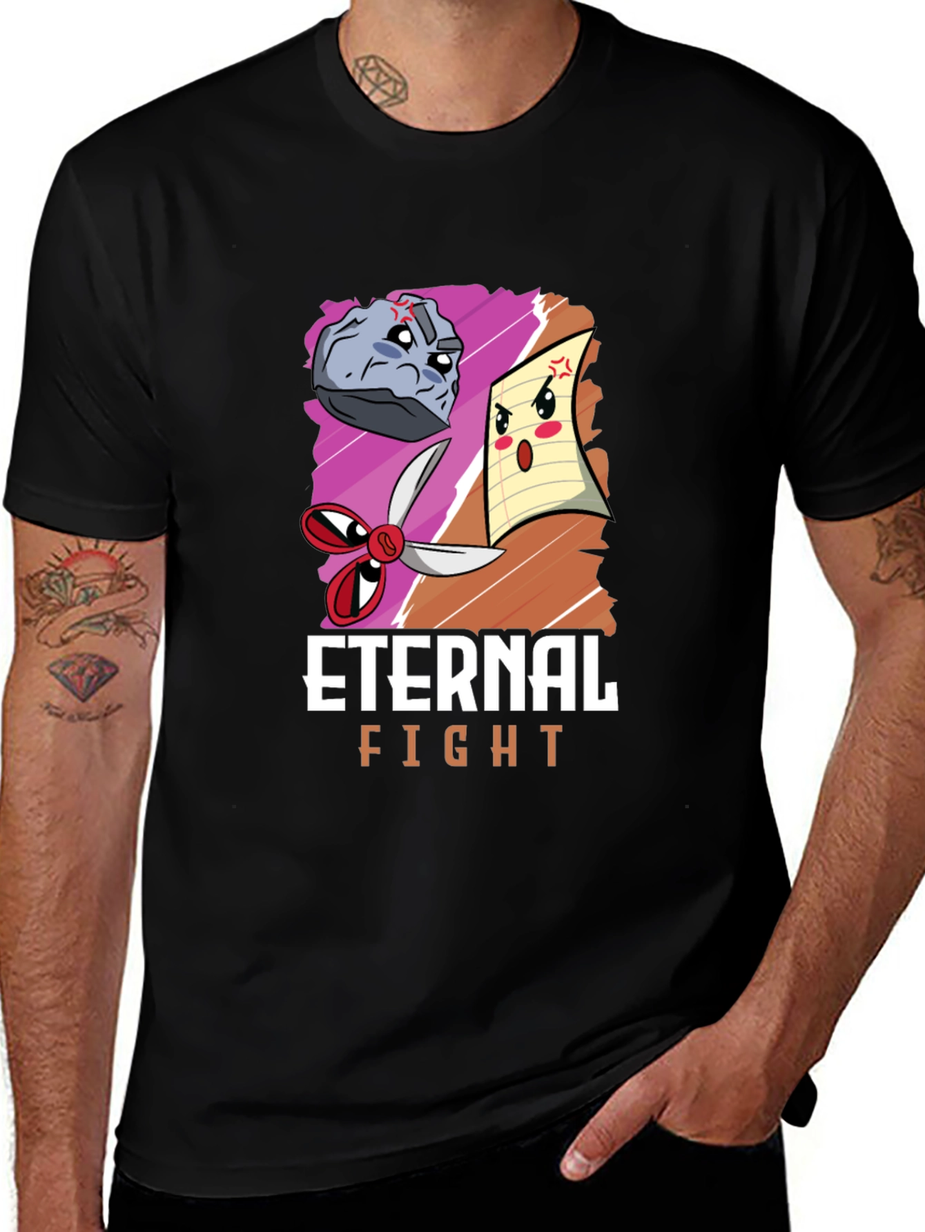 Rock Paper Scissors Eternal Fight T-Shirt