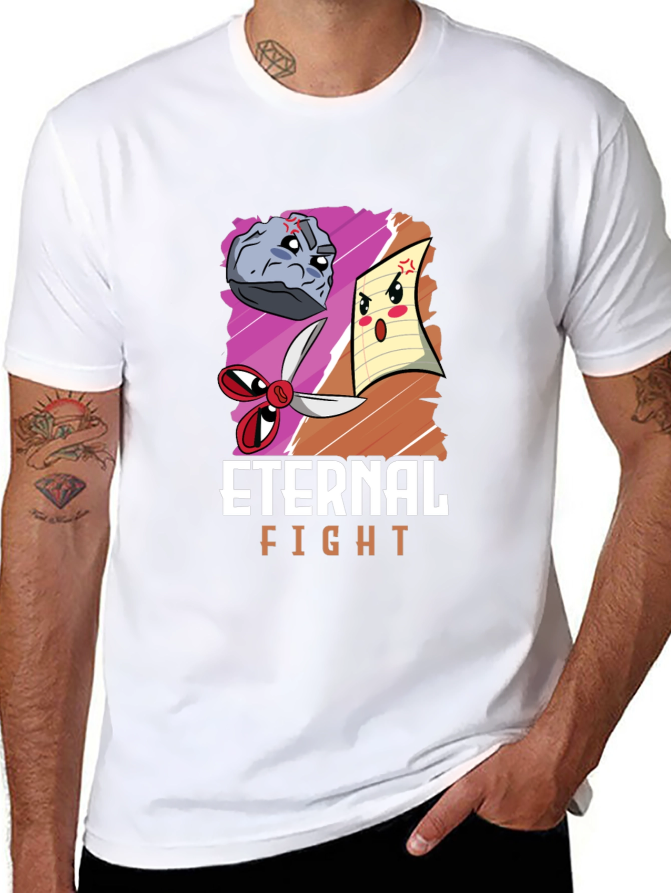 Rock Paper Scissors Eternal Fight T-Shirt