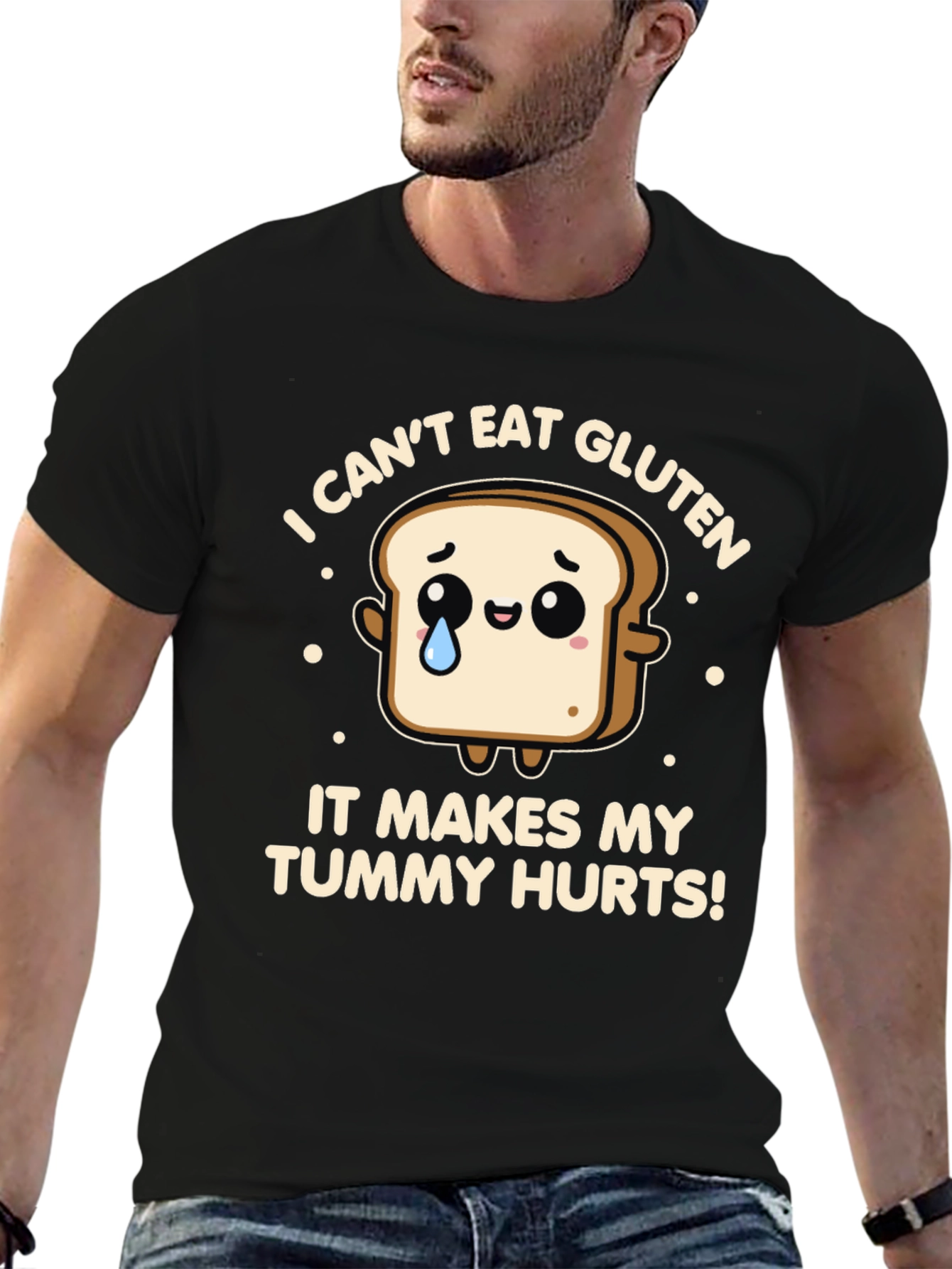 Funny Gluten Allergy T-Shirt - Tummy Hurts