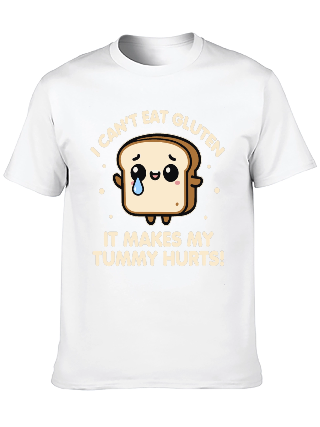 Funny Gluten Allergy T-Shirt - Tummy Hurts