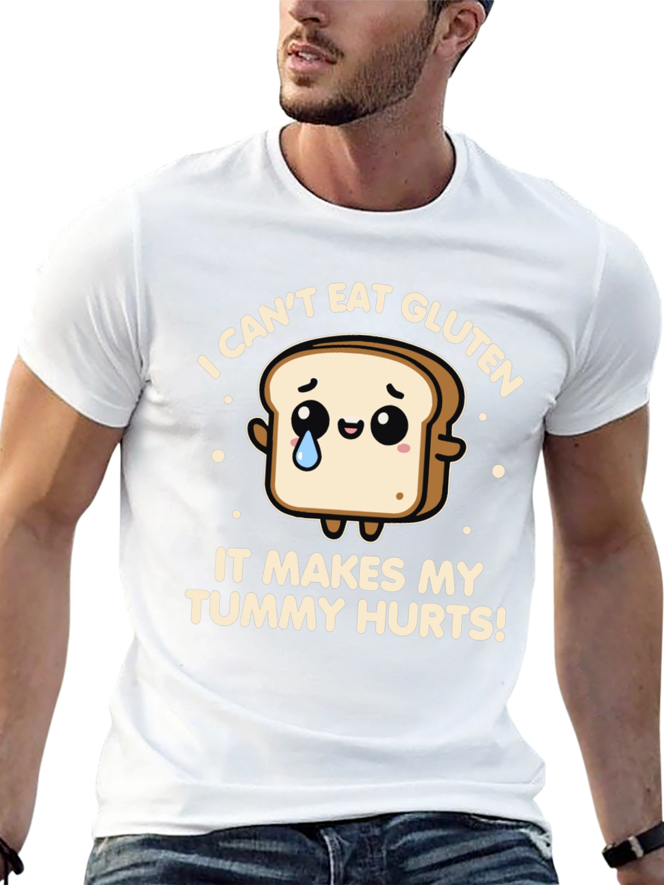 Funny Gluten Allergy T-Shirt - Tummy Hurts