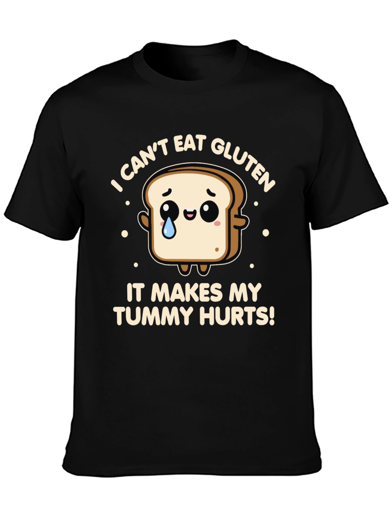 Funny Gluten Allergy T-Shirt - Tummy Hurts