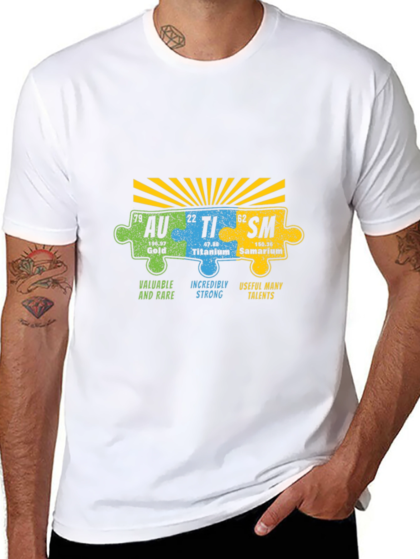 Autism Awareness Puzzle Piece Element T-Shirt