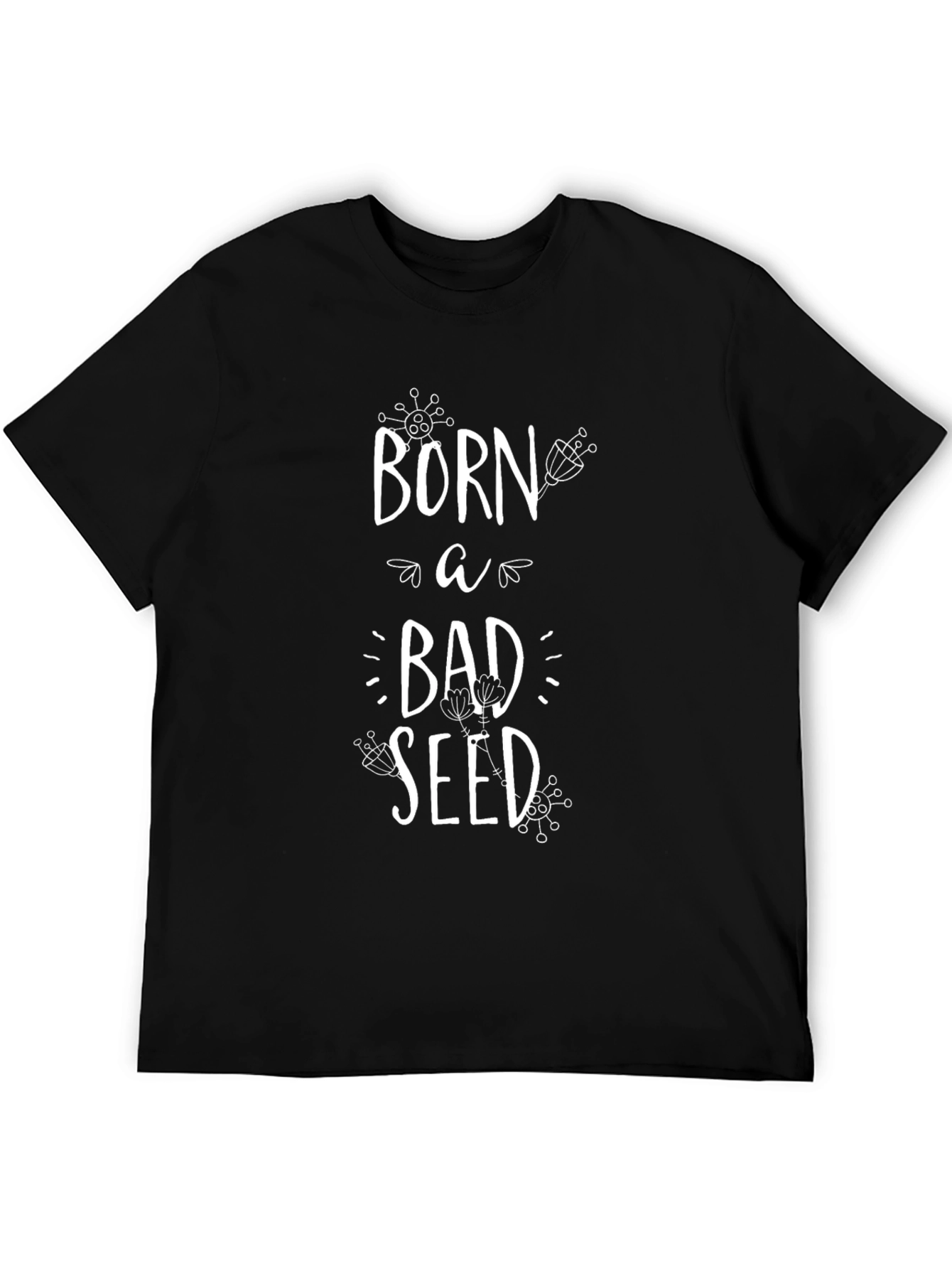 Born A Bad Seed Black Graphic Tee
